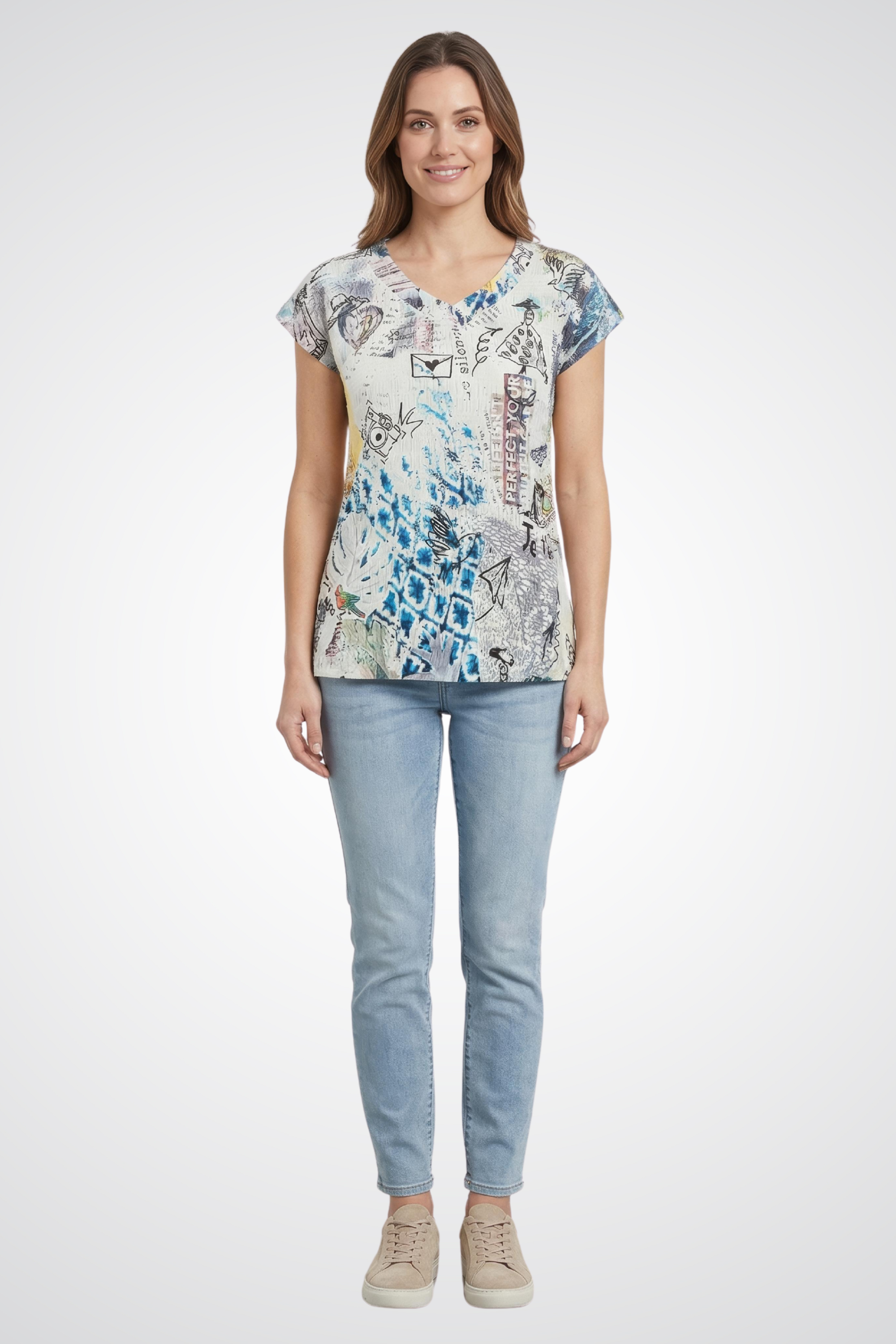 V-Neck Sleeveless Top