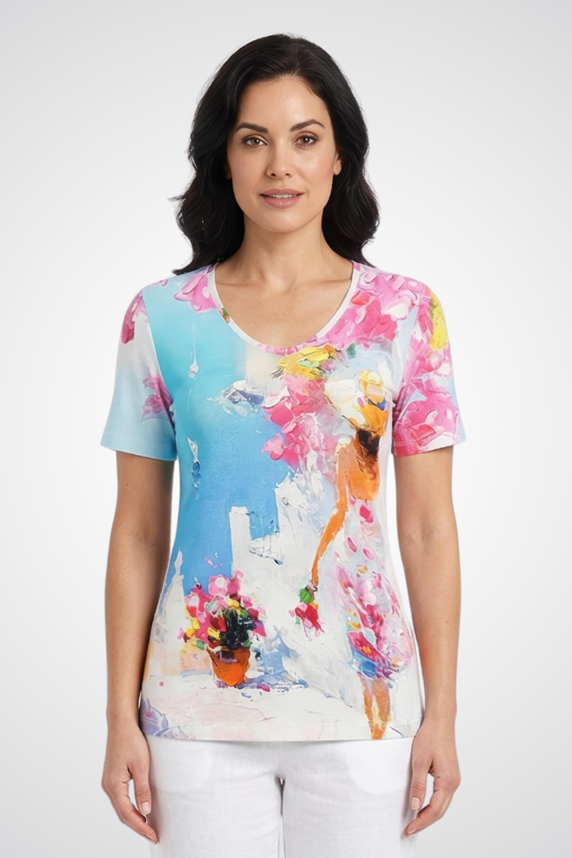 V-Neck Short-Sleeve Top