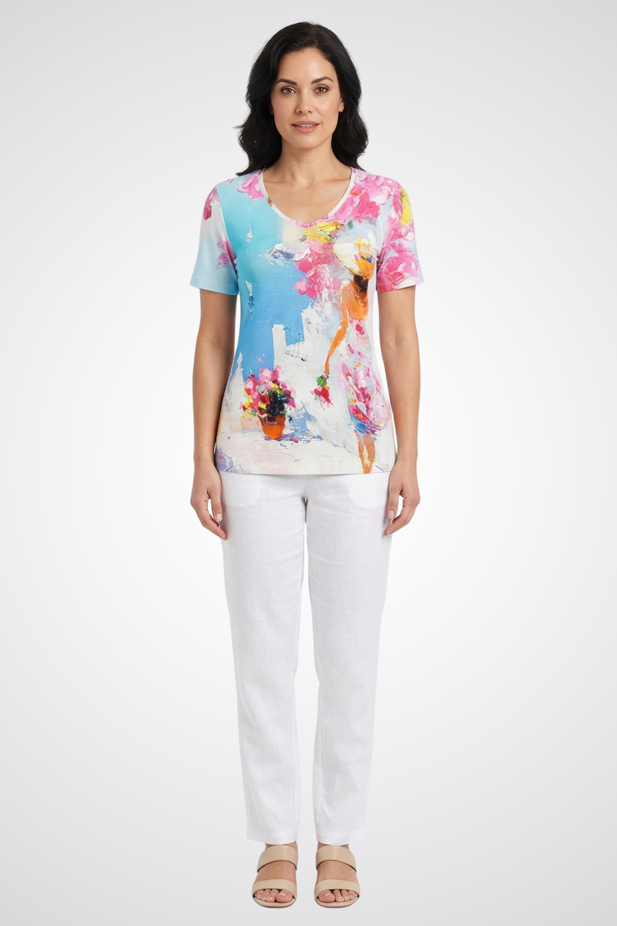 V-Neck Short-Sleeve Top