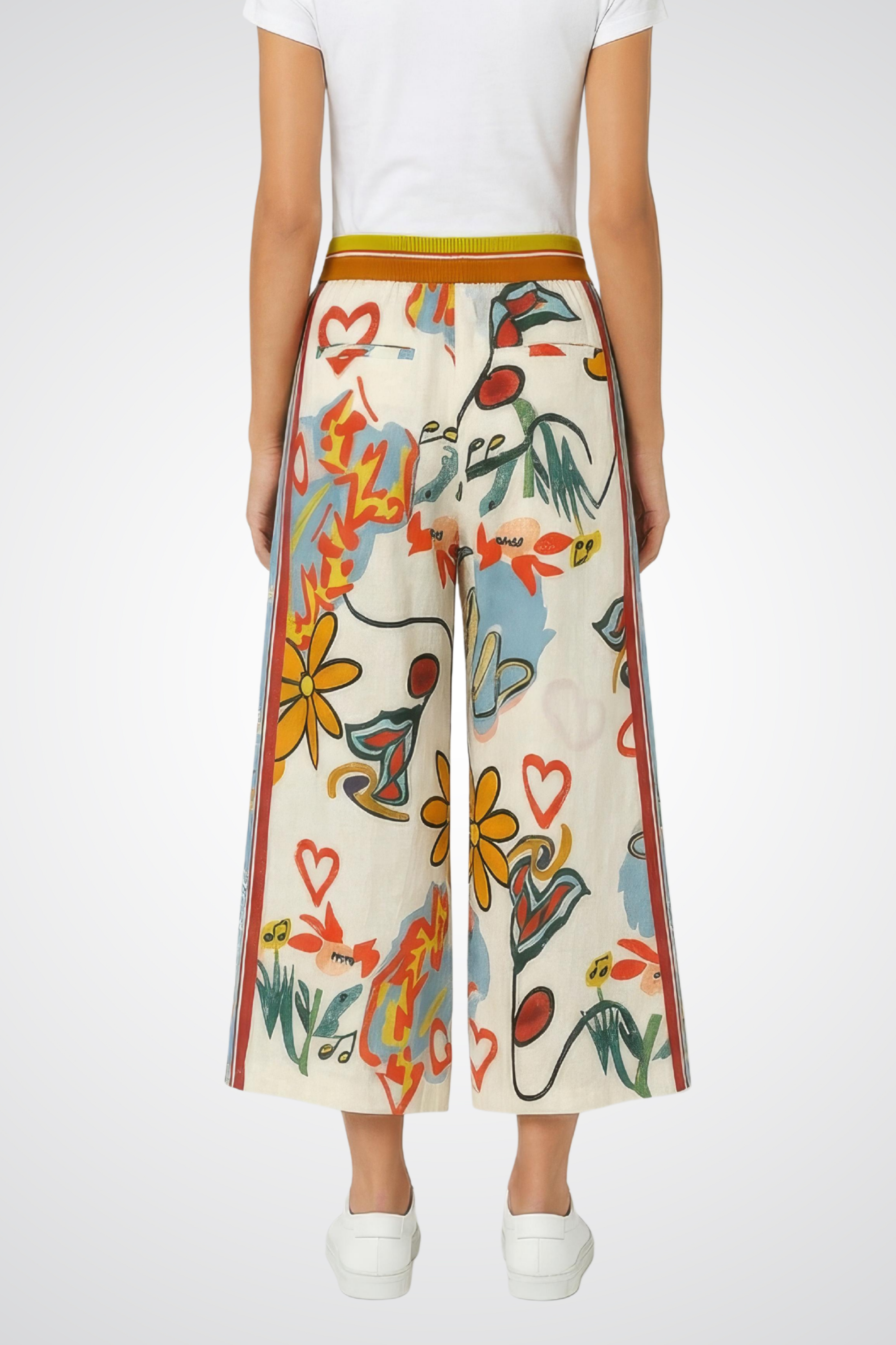 Wide-Leg Pull-On Pants