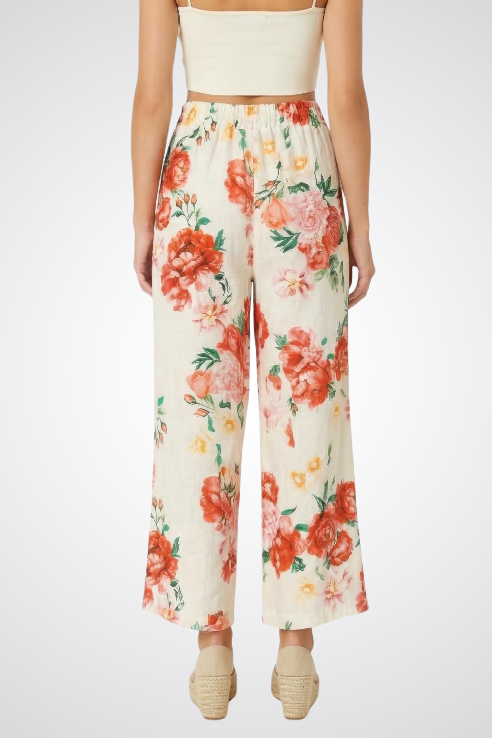 Wide-Leg Linen Pants