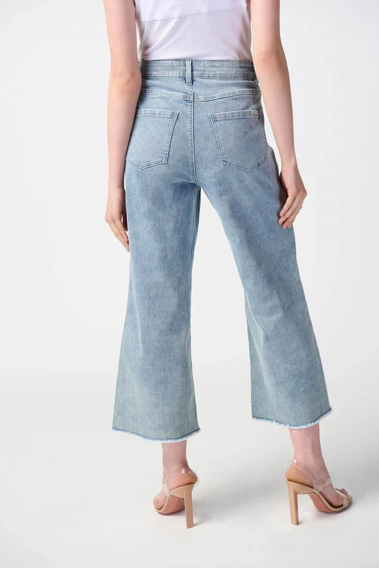 Claudia Culotte Jeans With Embellished Front Seam
