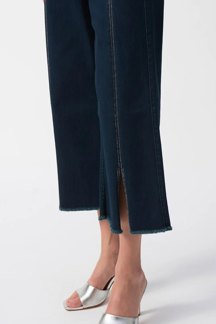 Claudia Culotte Jeans With Embellished Front Seam