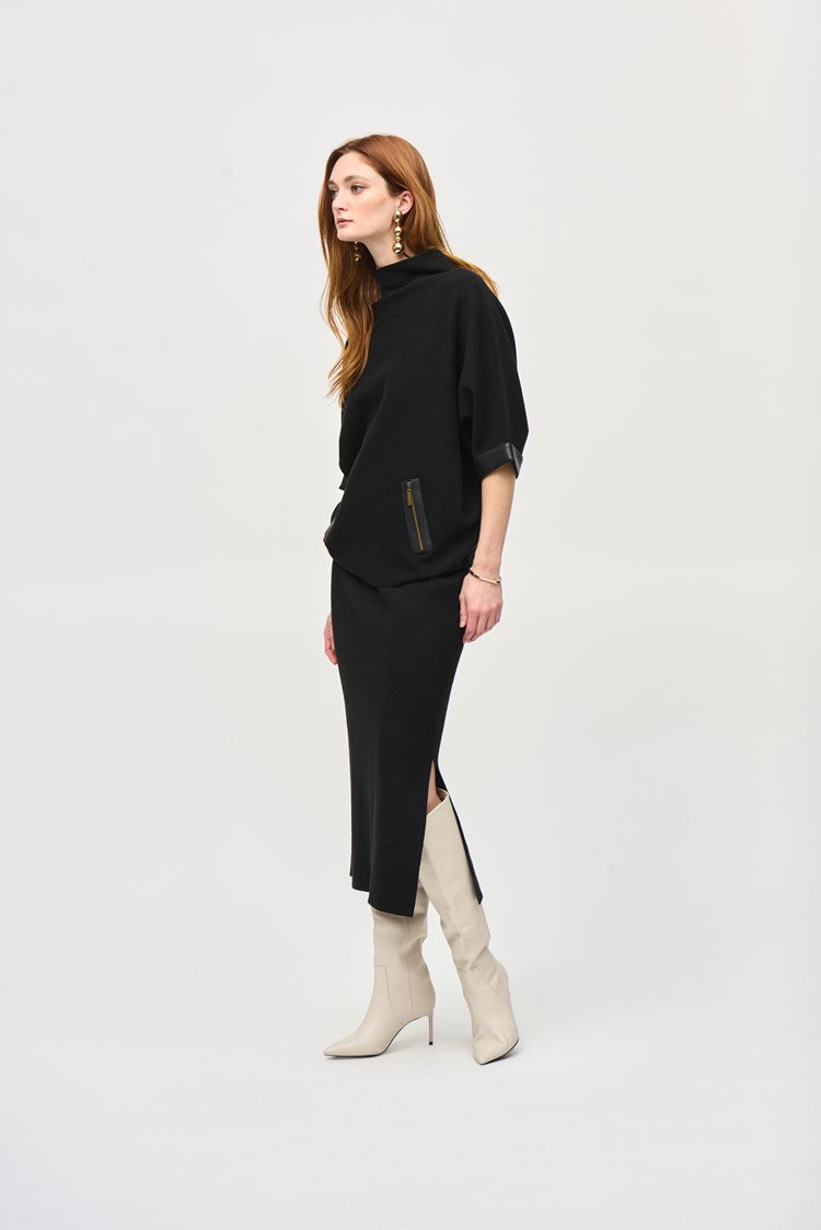 Mid-Calf Elastic Knit Skirt