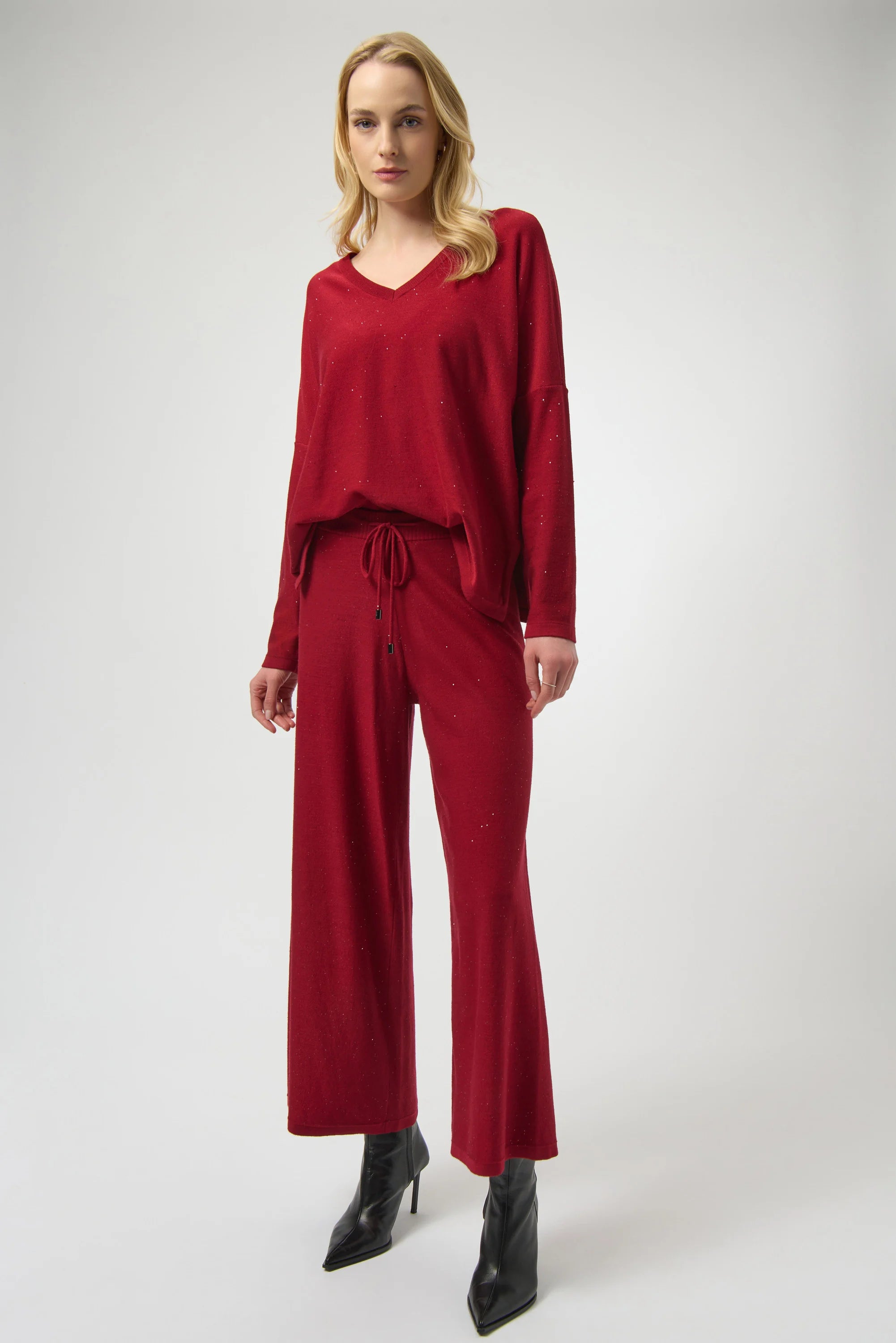 Sequin Culotte Elastic Pants