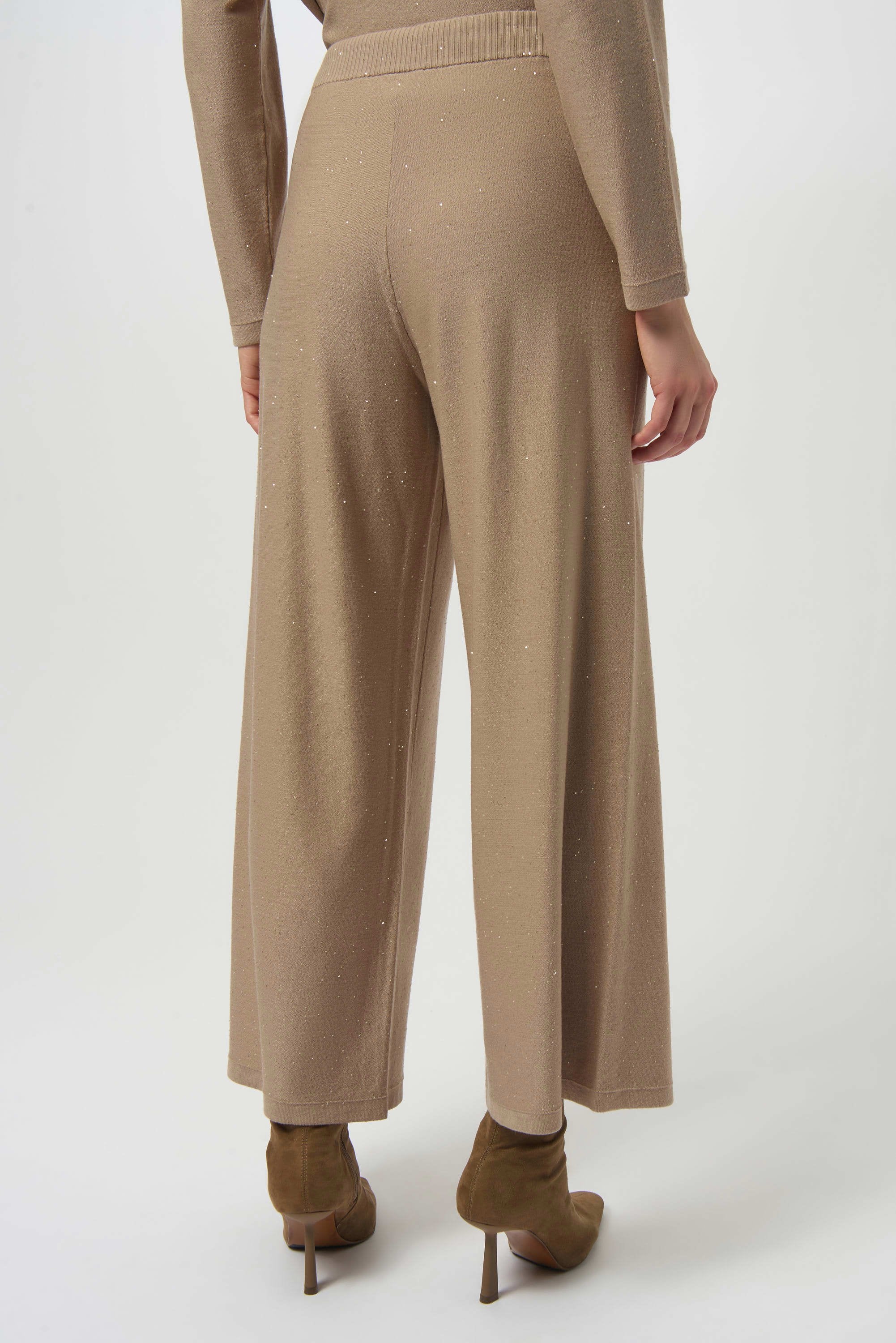Sequin Culotte Elastic Pants