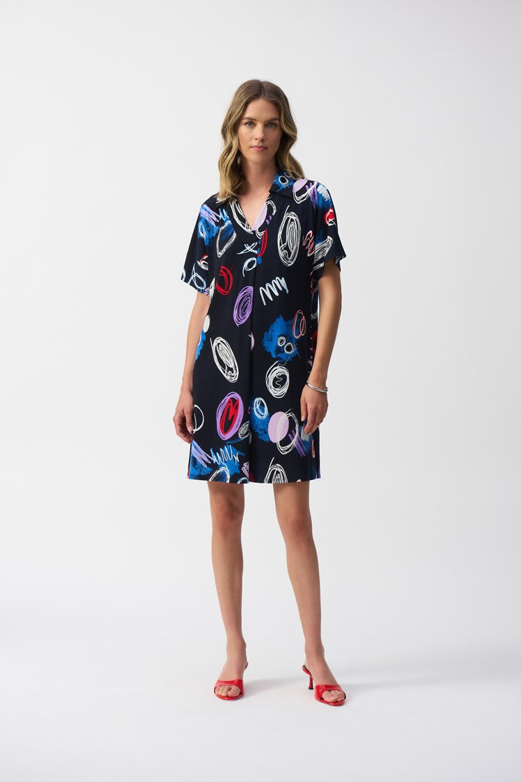 Abstract Print Dress