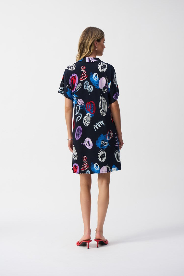 Abstract Print Dress