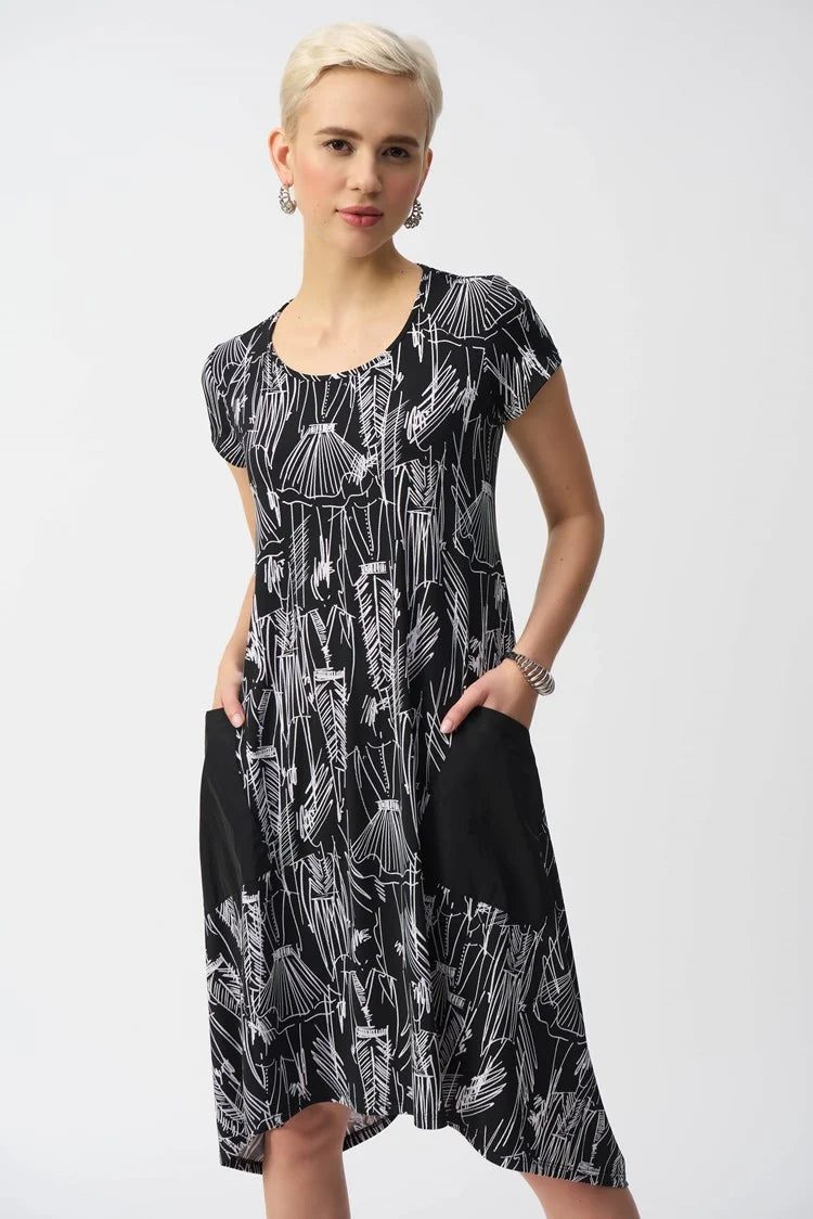 Conversational Print Dress