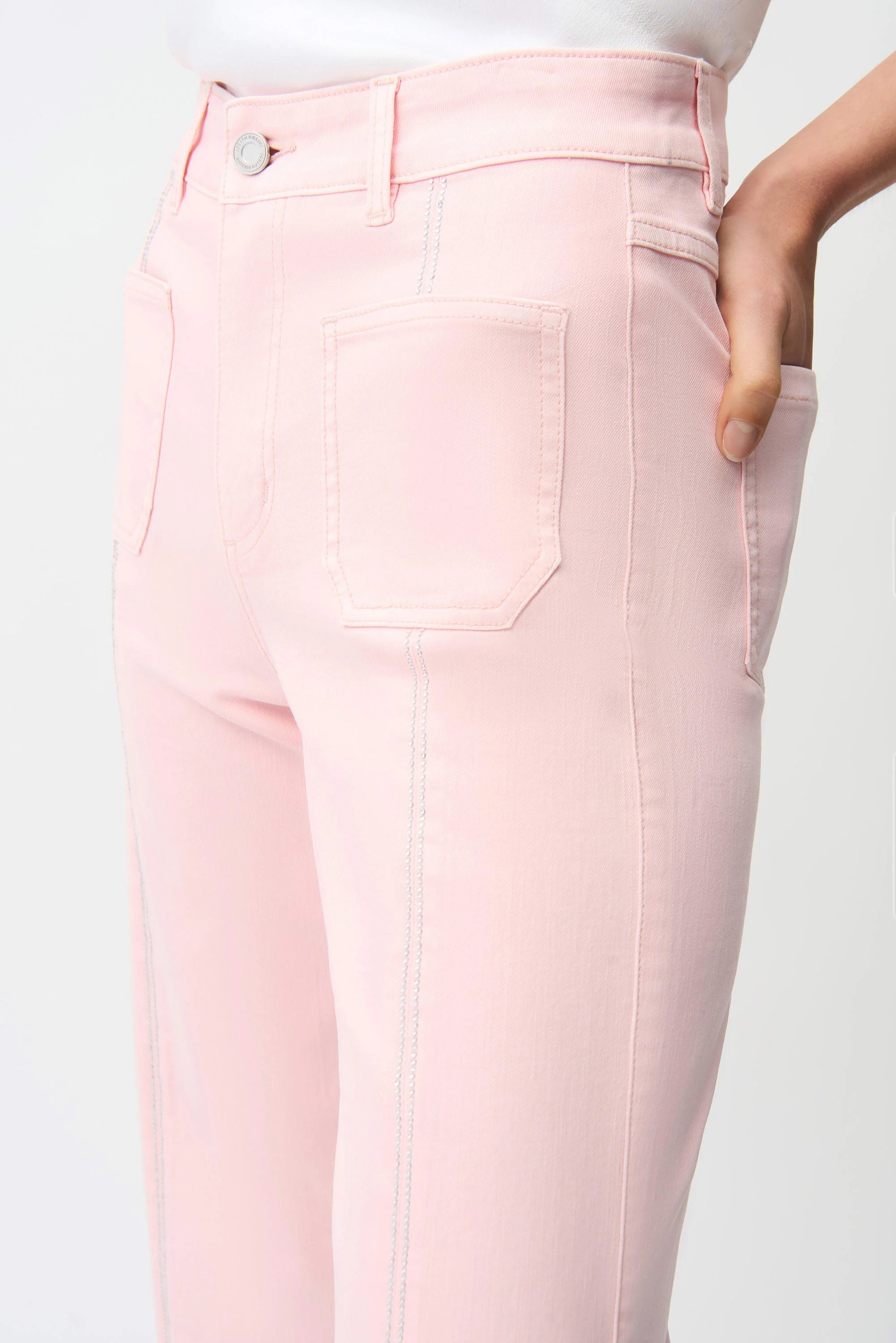 Claudia Culotte Jeans With Embellished Front Seam