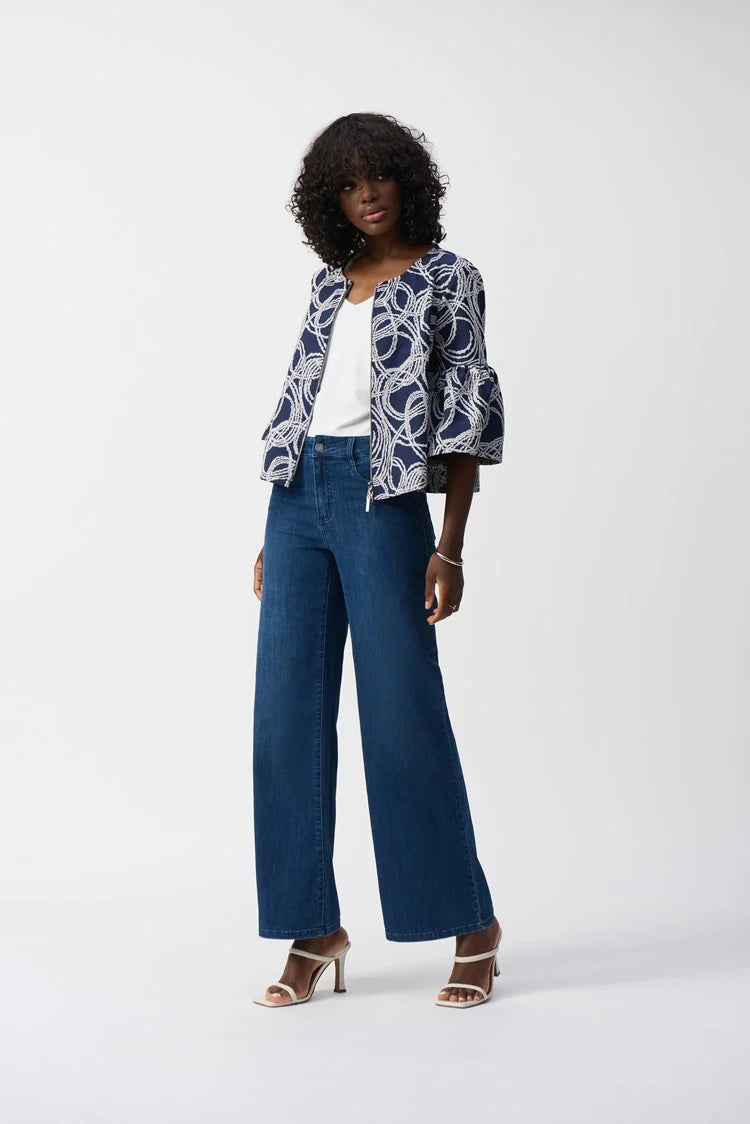 Joseph Ribkoff Goldie Wide Leg Featherweave Jeans - Style 251968