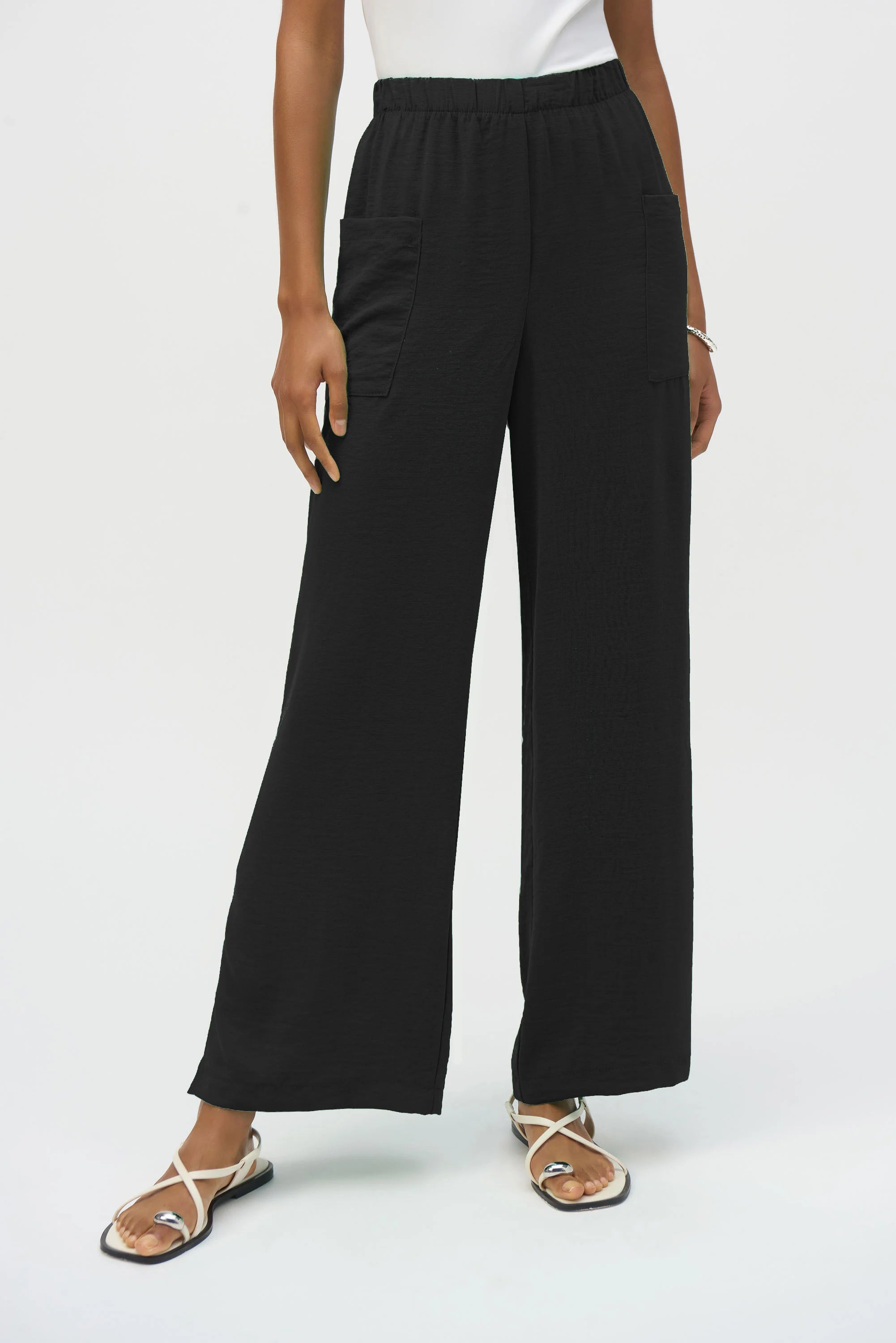 Wide-Leg Pull-On Pants