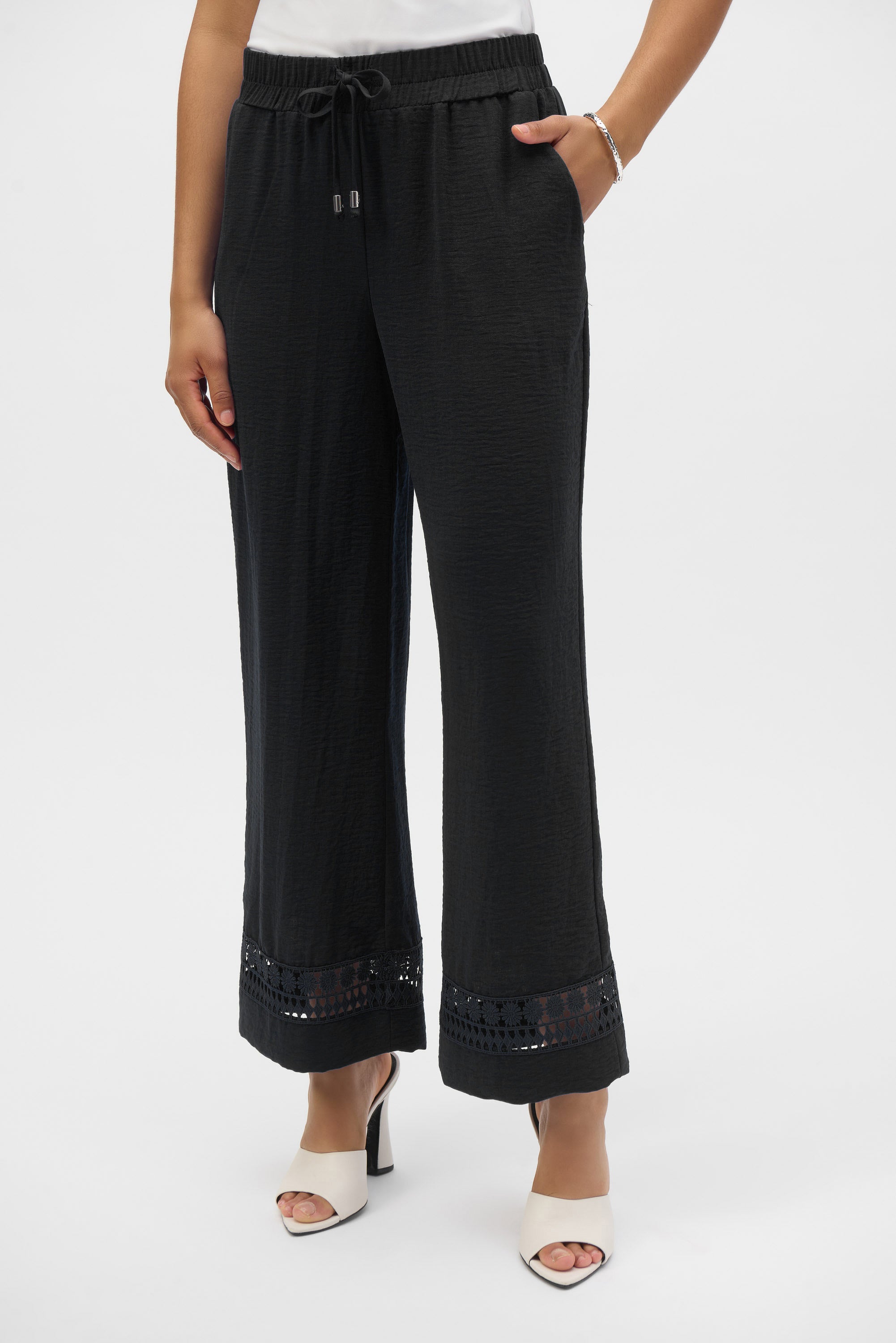 Wide-Leg Pull-On Pants