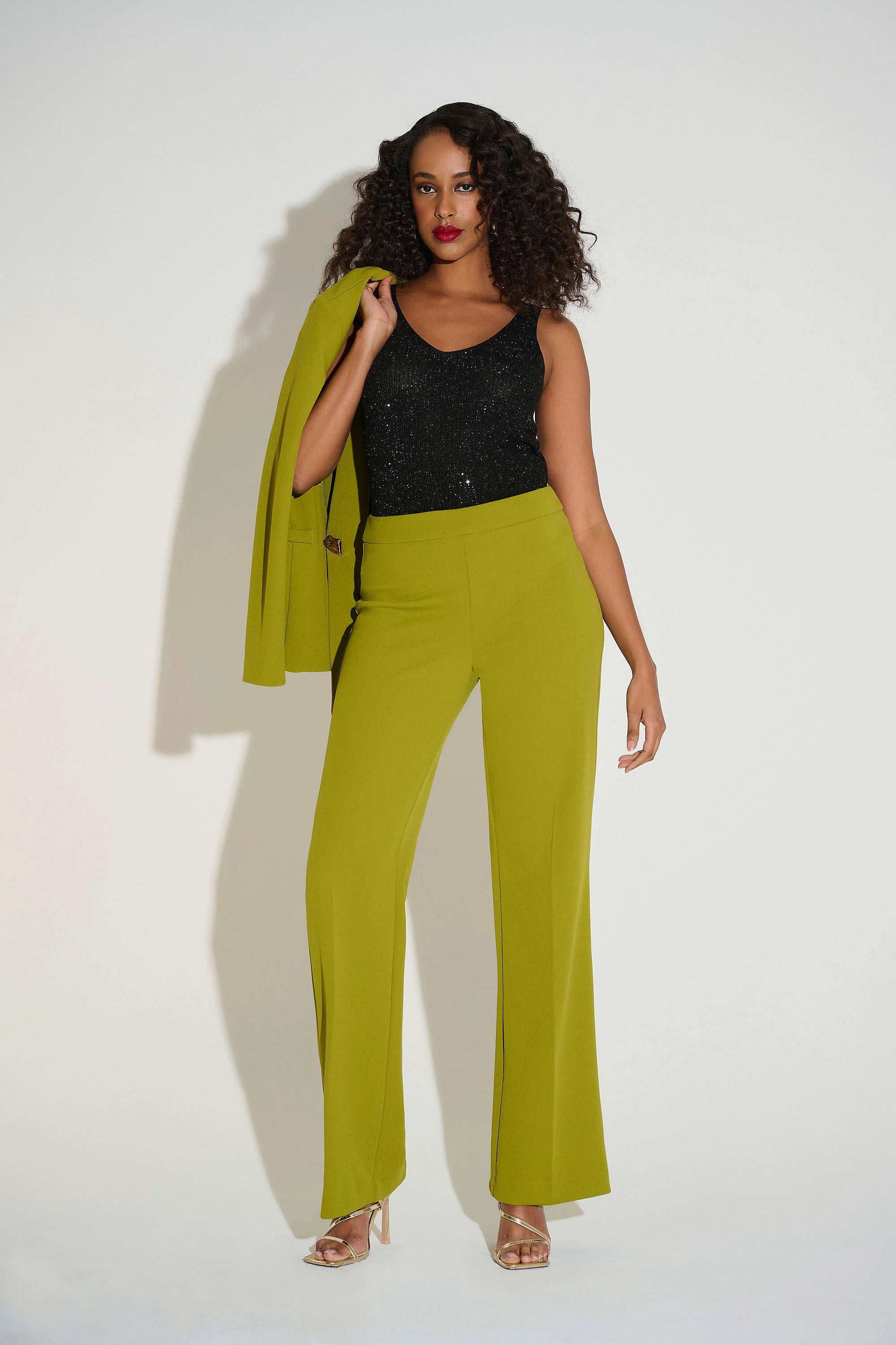 Metallic Ribbed V-Neck Camisole