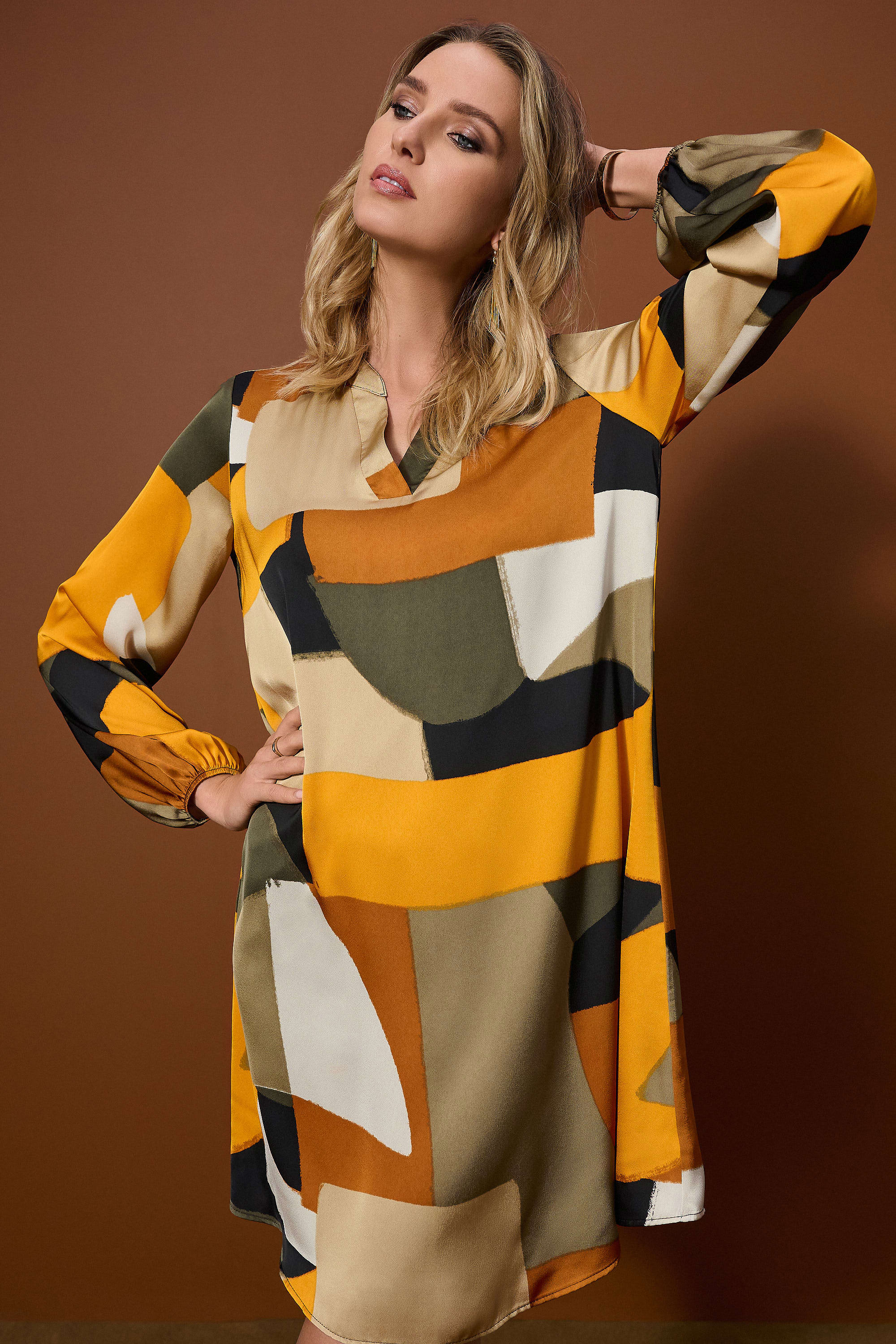 Abstract Print Dress