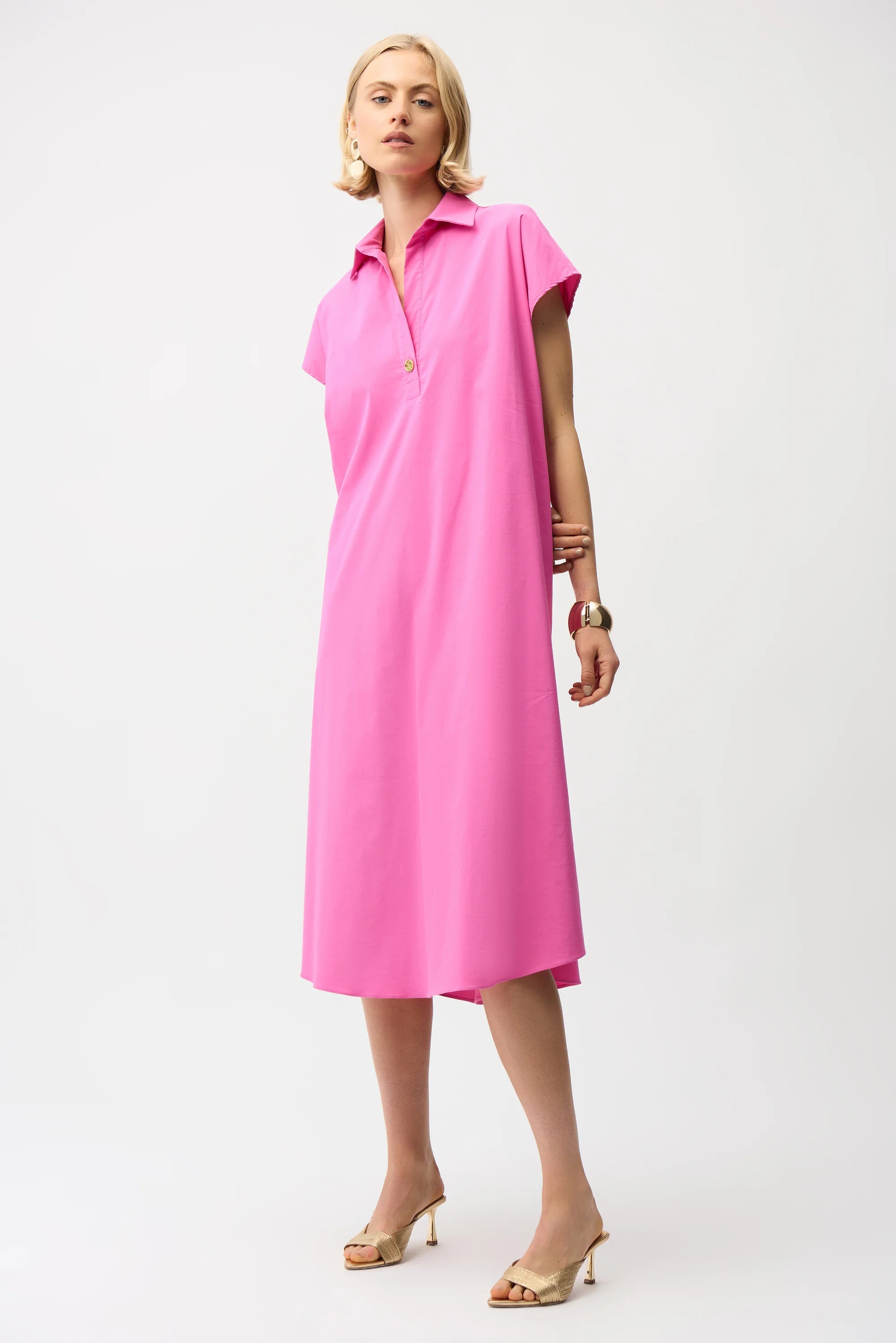 Trapeze Poplin Shirt Dress