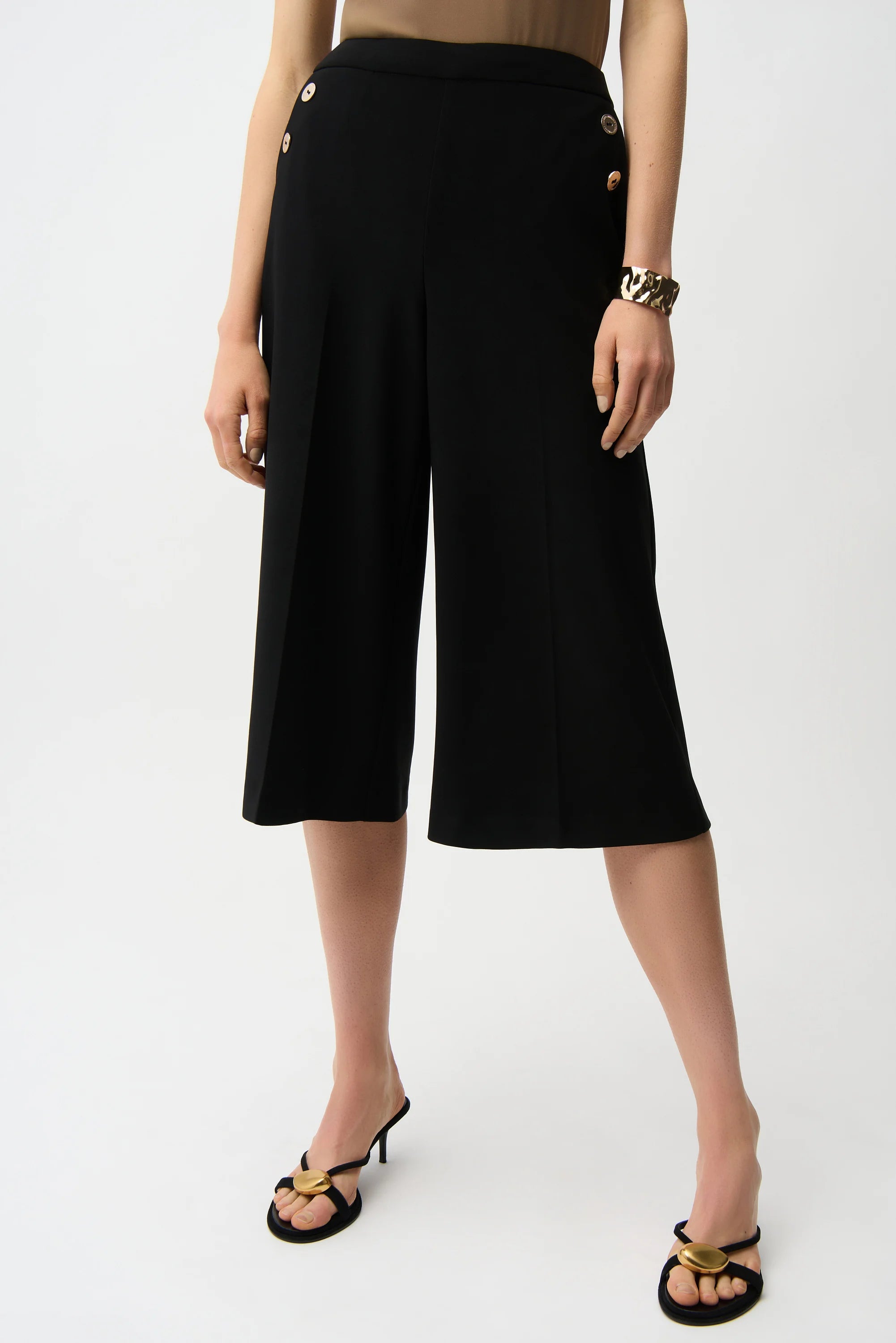 Silky Knit Pull-On Culotte Pants