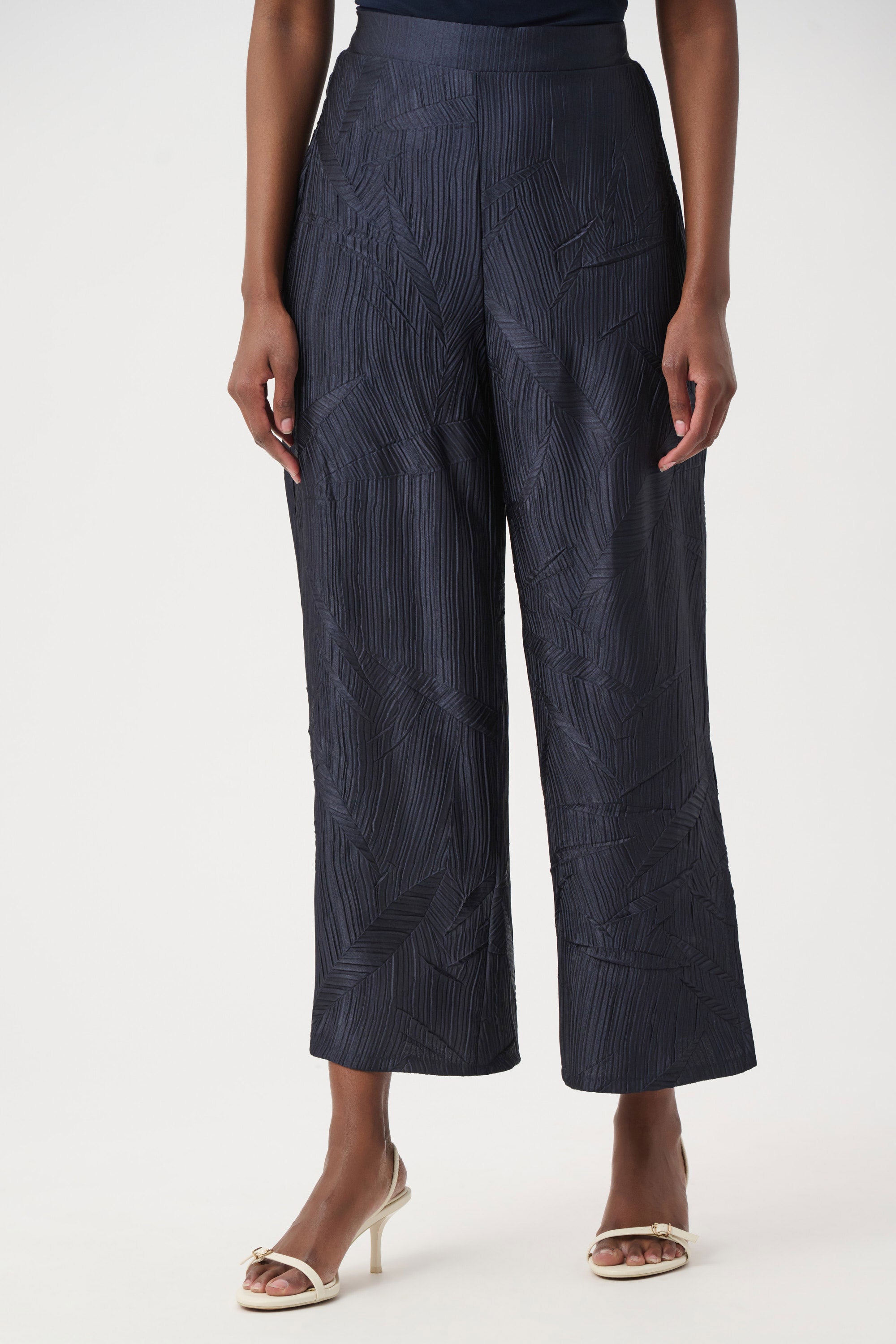 Wide-Leg Culotte Pull-On Pants