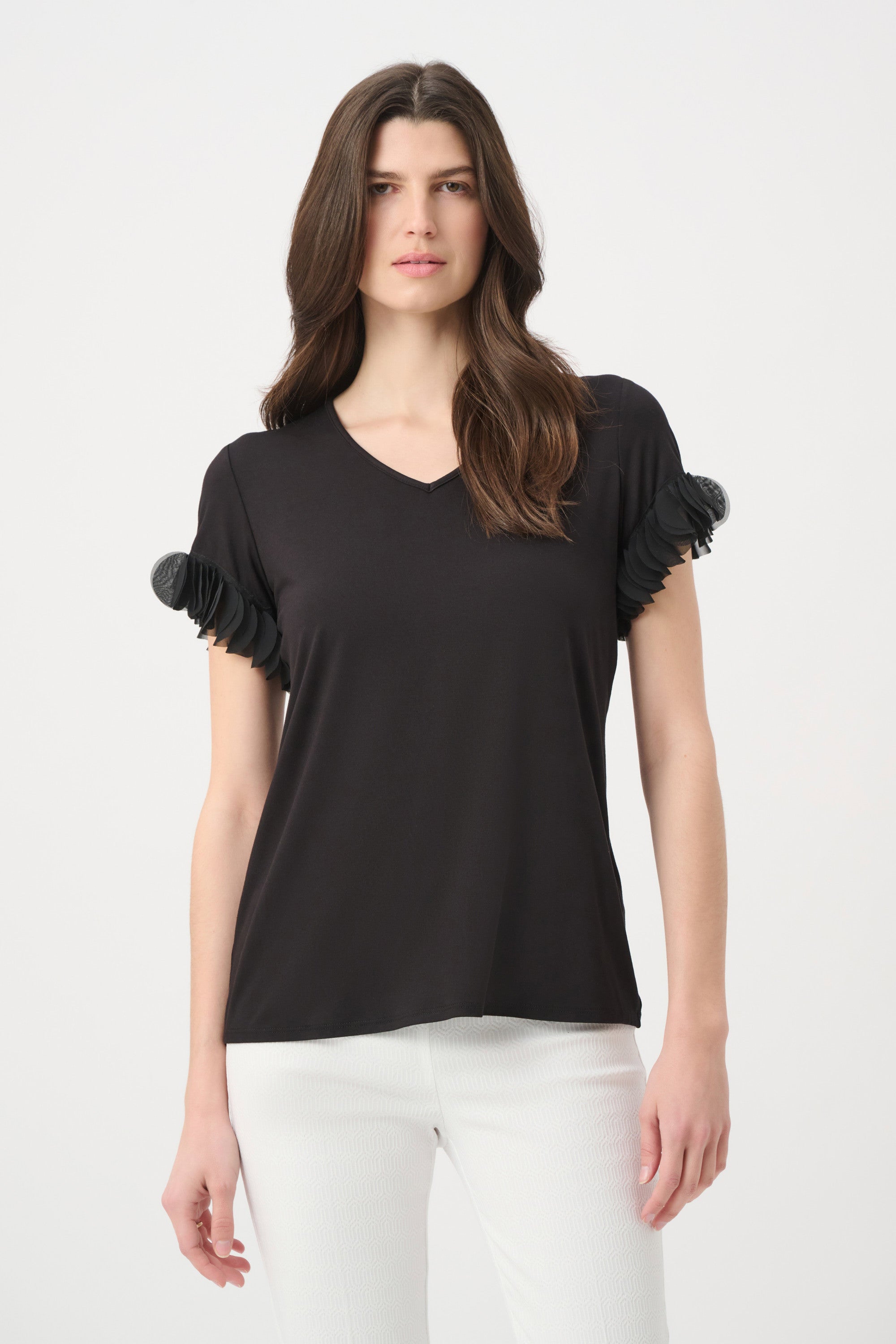 Chiffon Sleeve Fitted Top