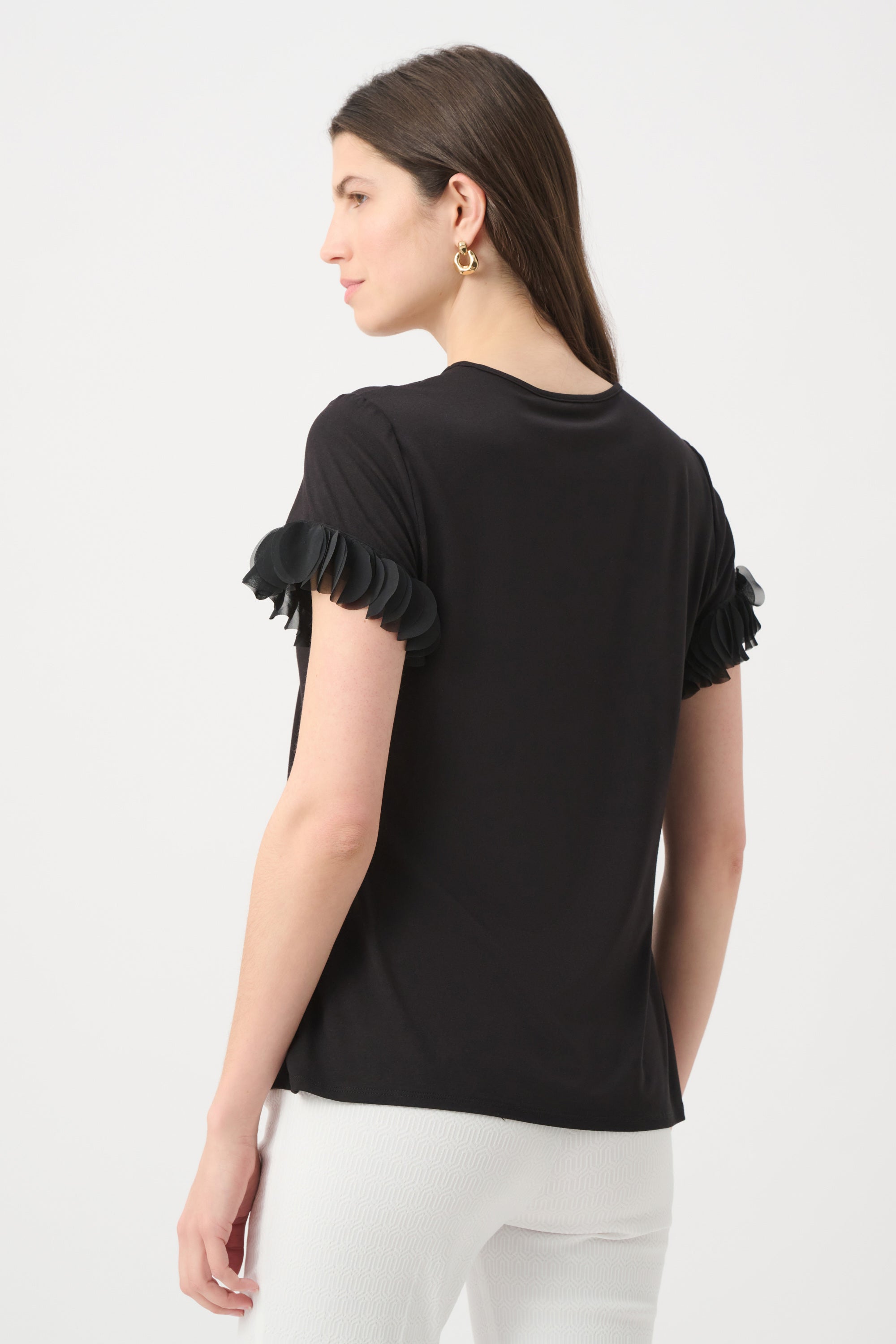 Chiffon Sleeve Fitted Top