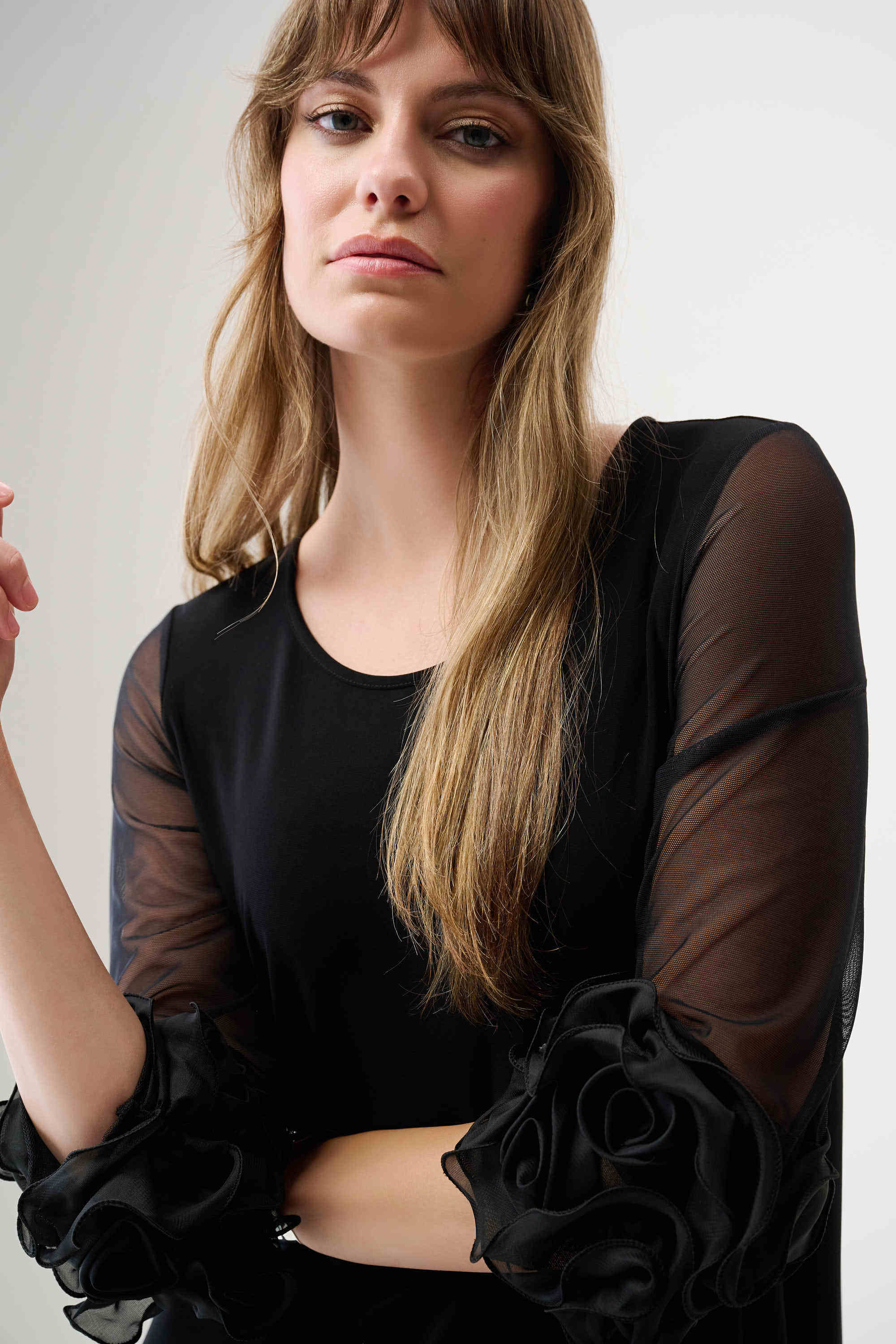 Ruffled Trim A-Line Dress