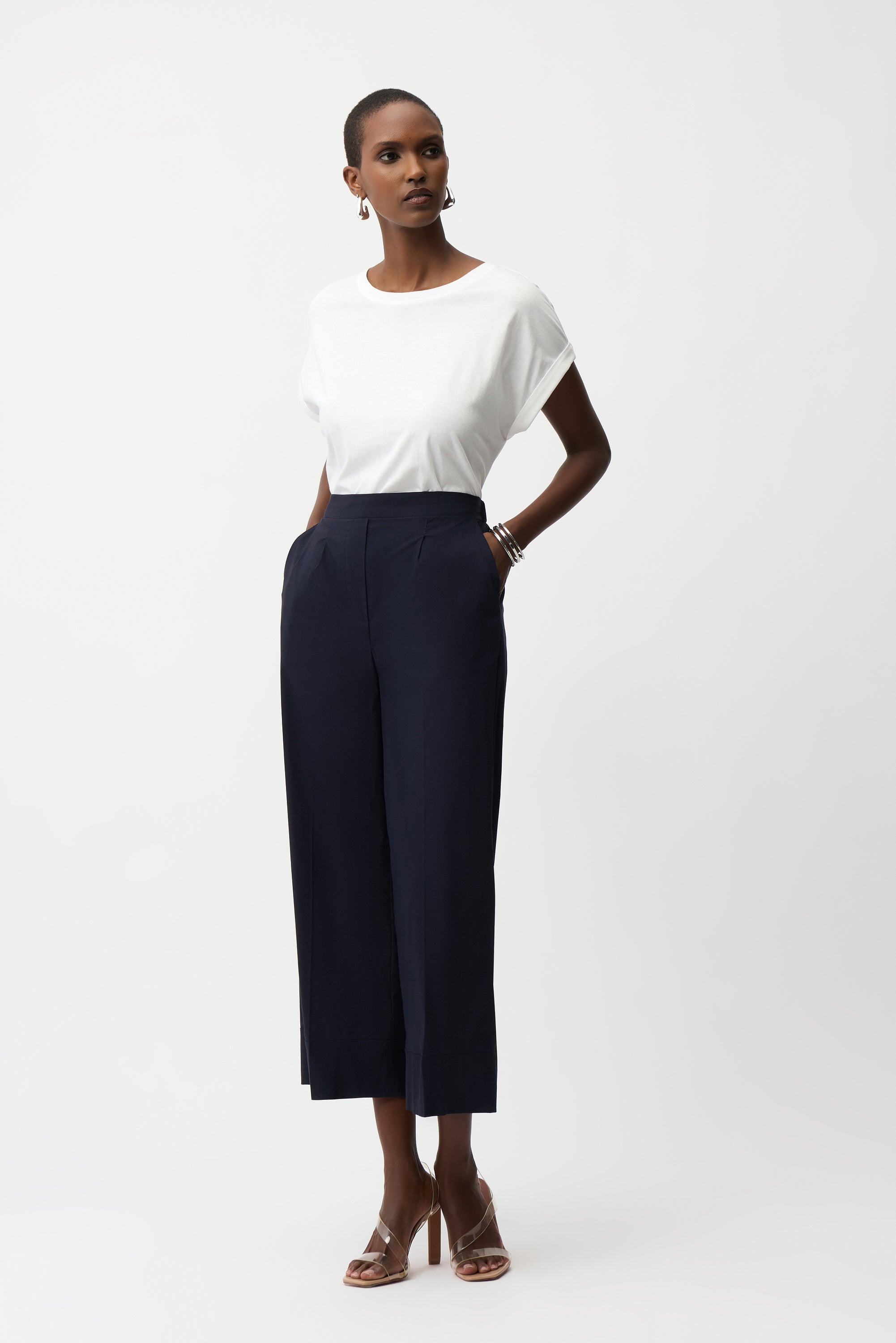 Joseph Ribkoff Stretch Poplin Culotte Pants - Style 261264