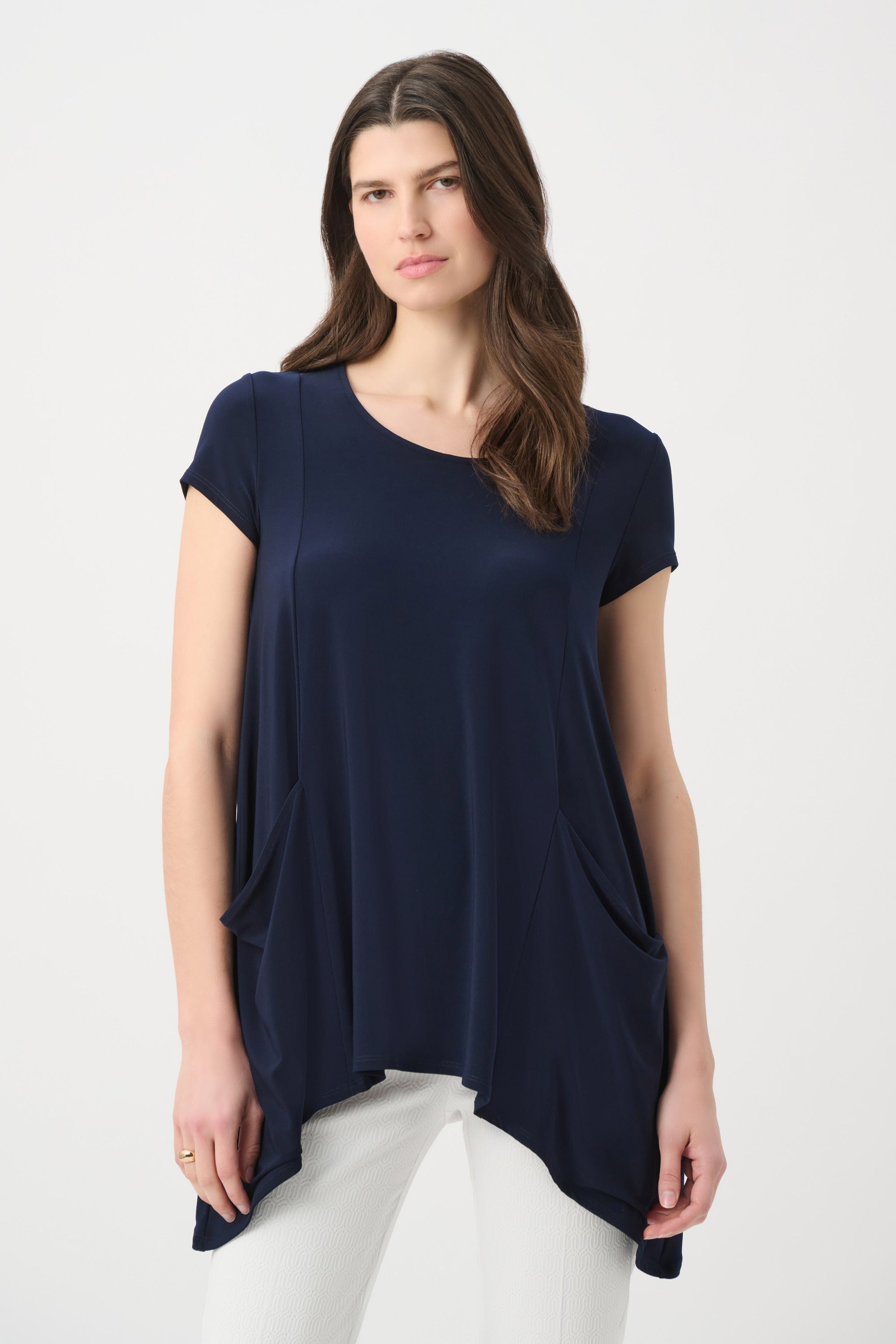 Silky Handkerchief Hem Top