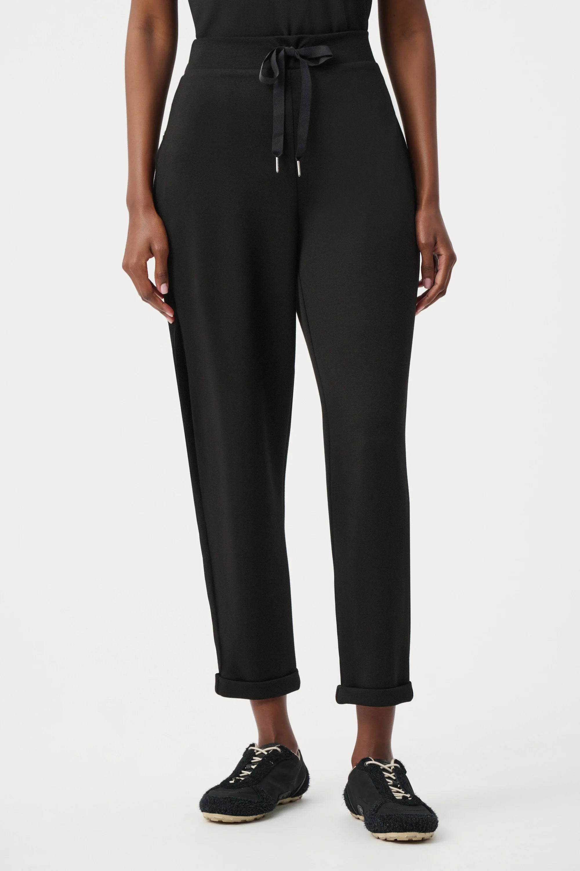 Scuba Jersey Pull-On Jogger Pants With Drawstring Waist