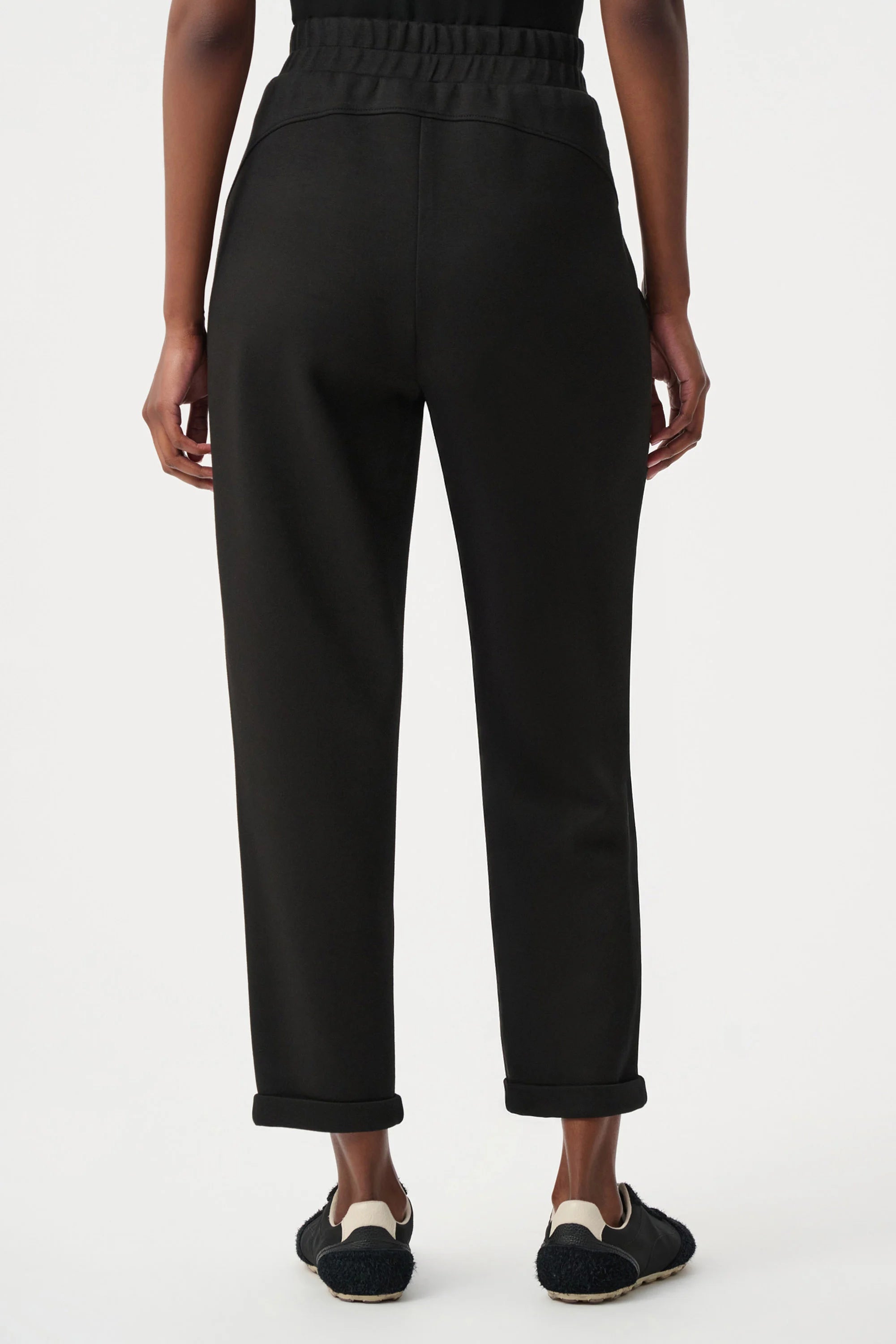 Scuba Jersey Pull-On Jogger Pants With Drawstring Waist