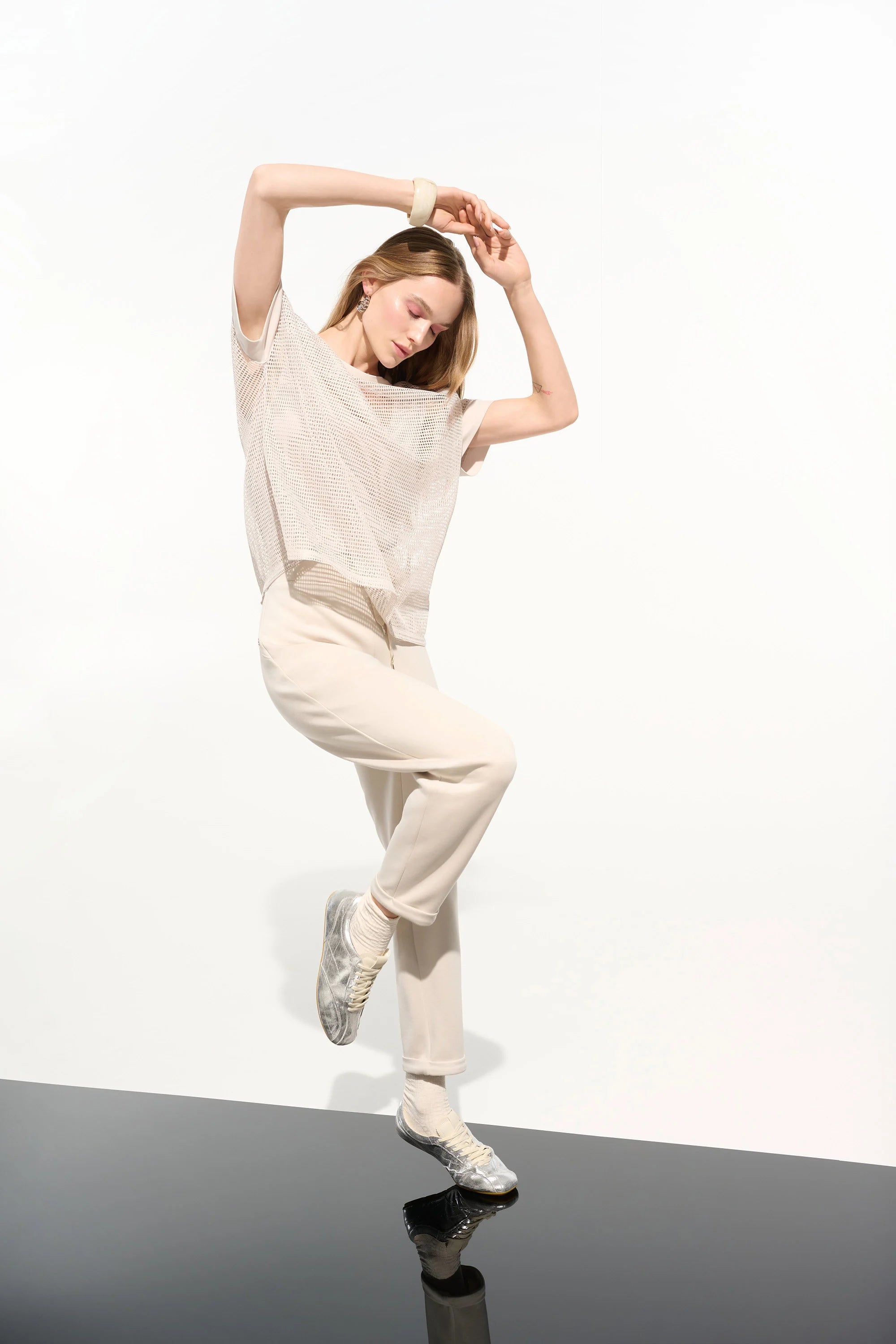 Scuba Jersey Pull-On Jogger Pants With Drawstring Waist