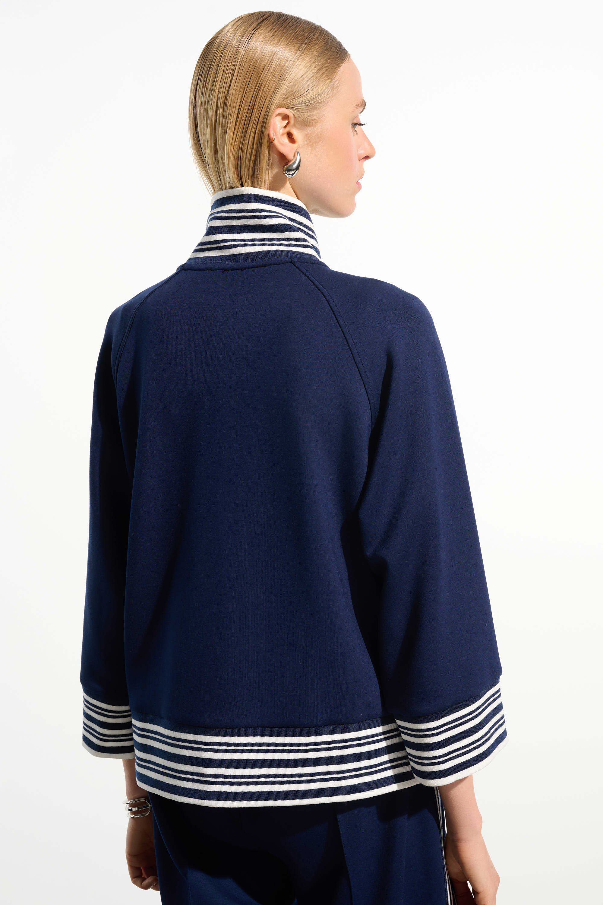 Joseph Ribkoff Striped Rib Raglan Jacket - Style 261617
