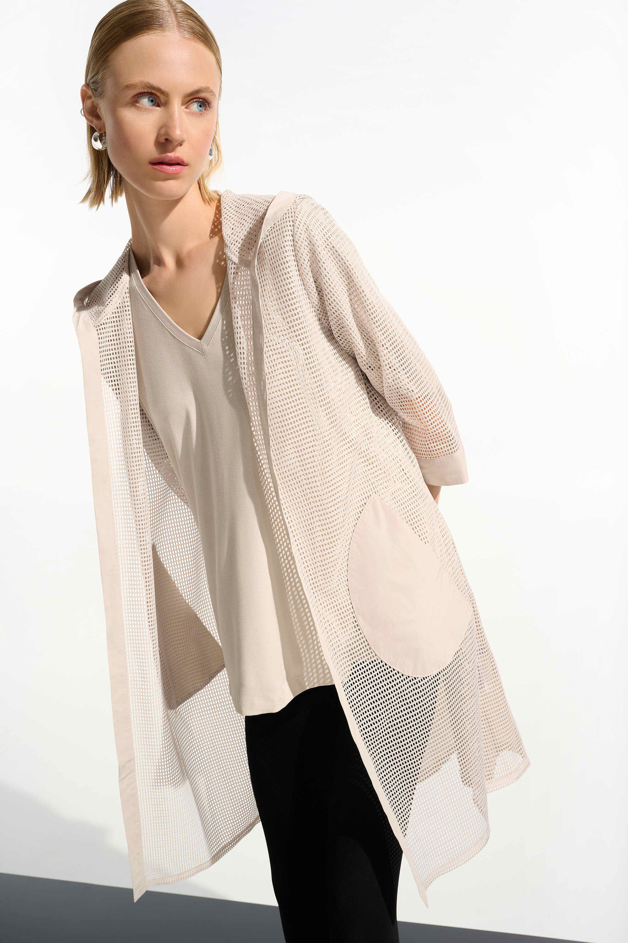 Memory Mesh Hooded Cover-Up