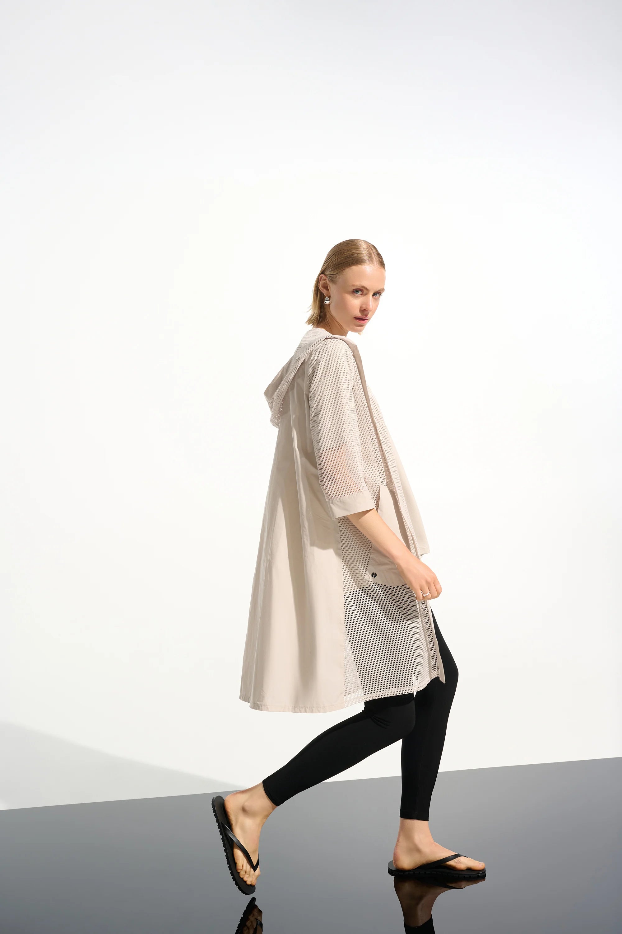Memory Mesh Hooded Cover-Up