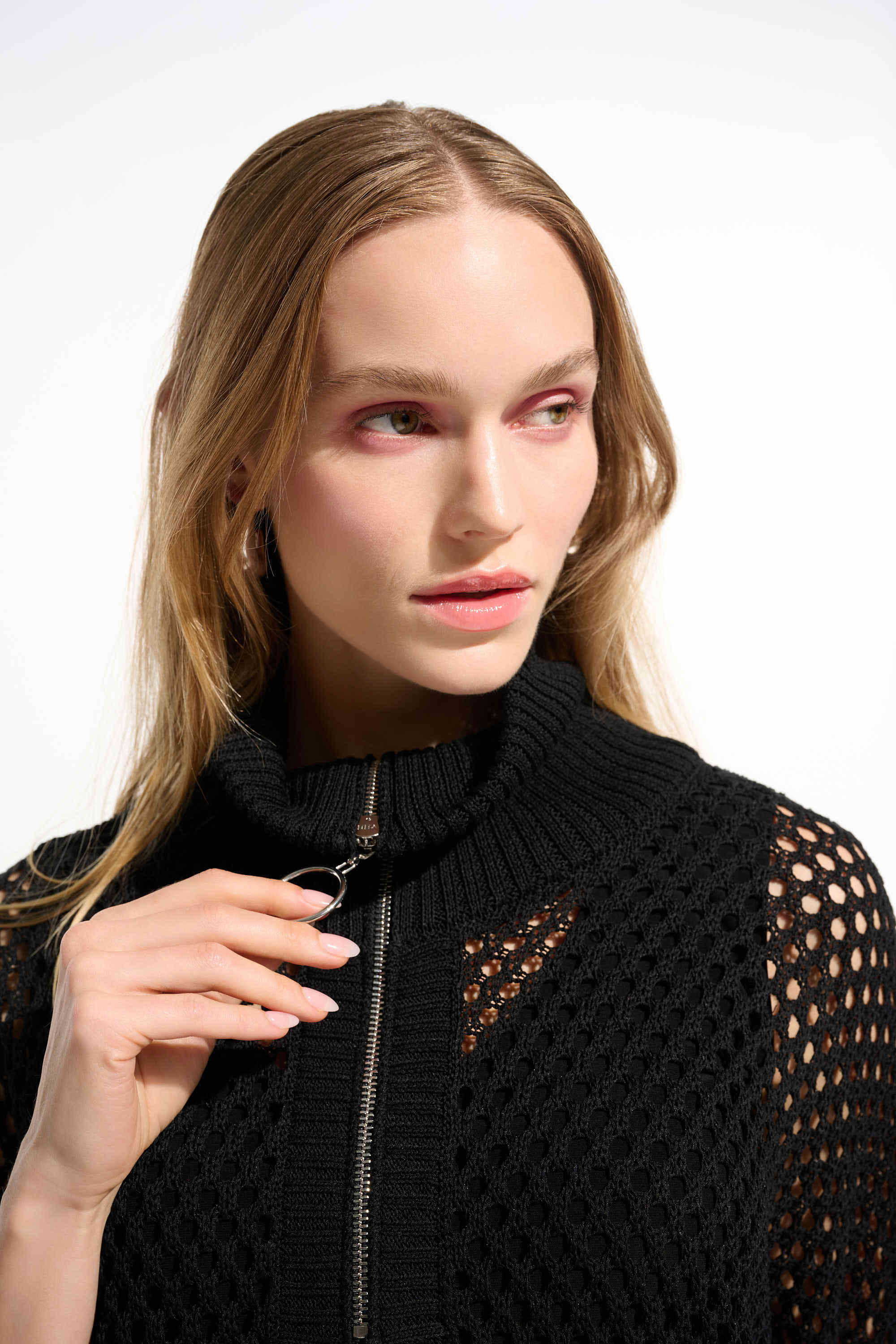 Boxy Sweater Knit With Zipped Neckline