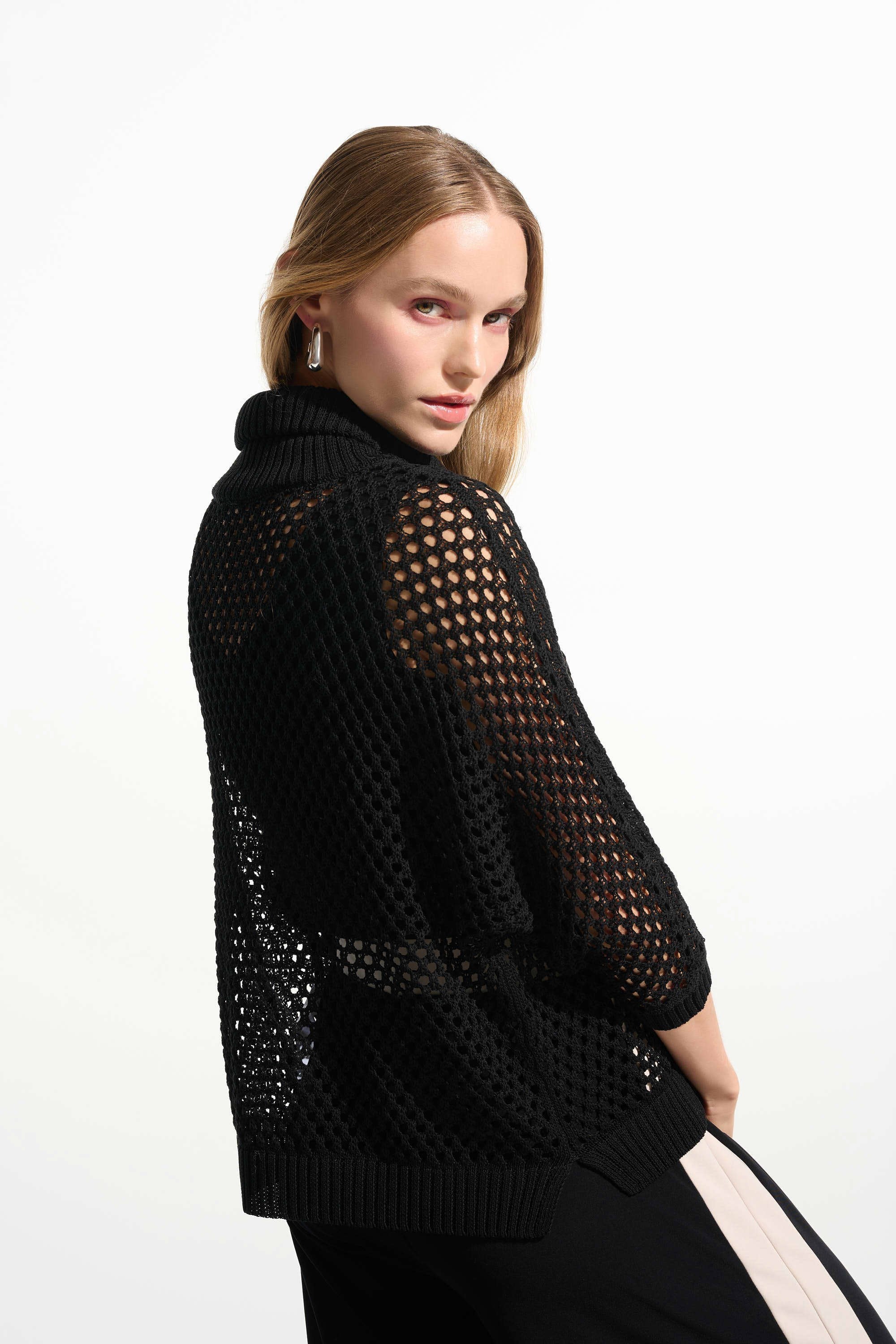 Boxy Sweater Knit With Zipped Neckline