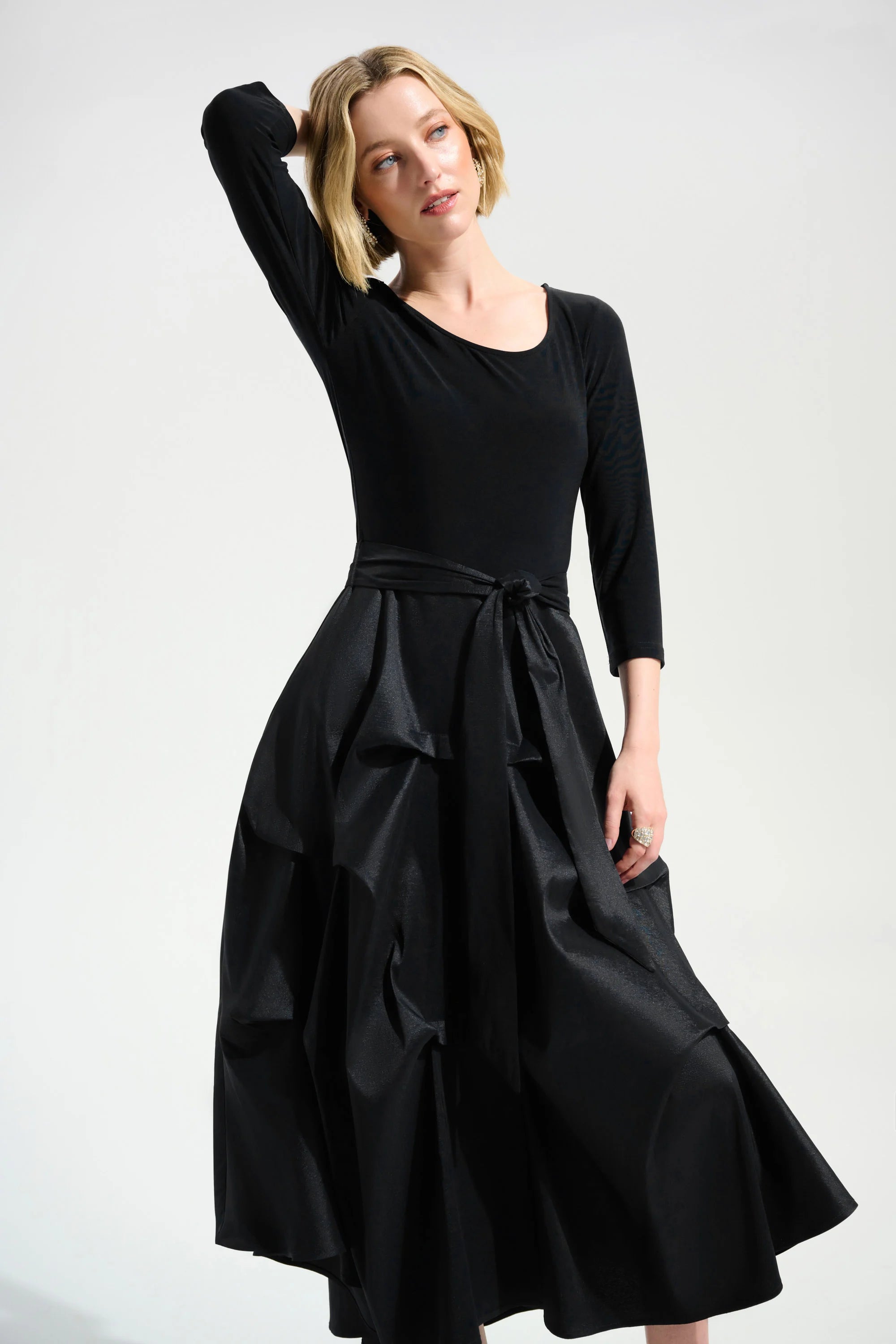Taffeta Fit Flare Dress
