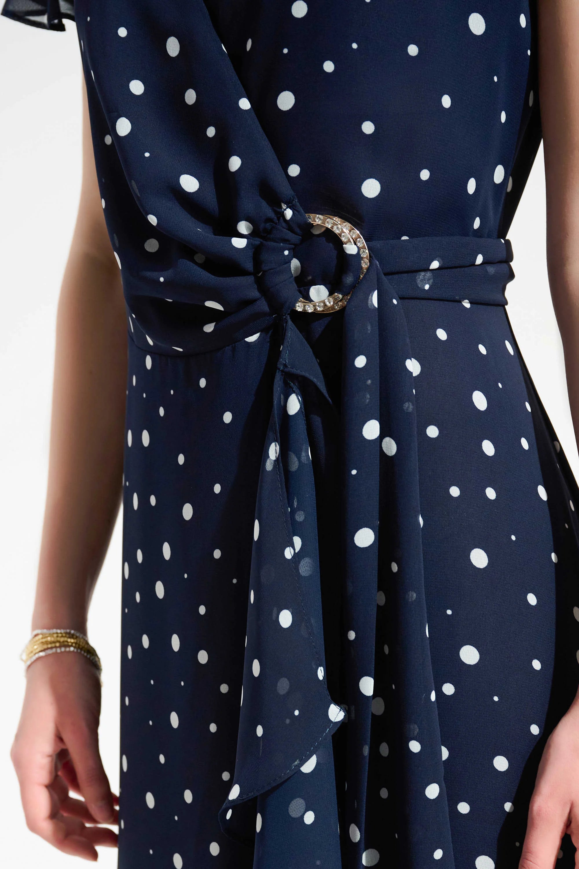 Chiffon Ruffle Wrap Dress