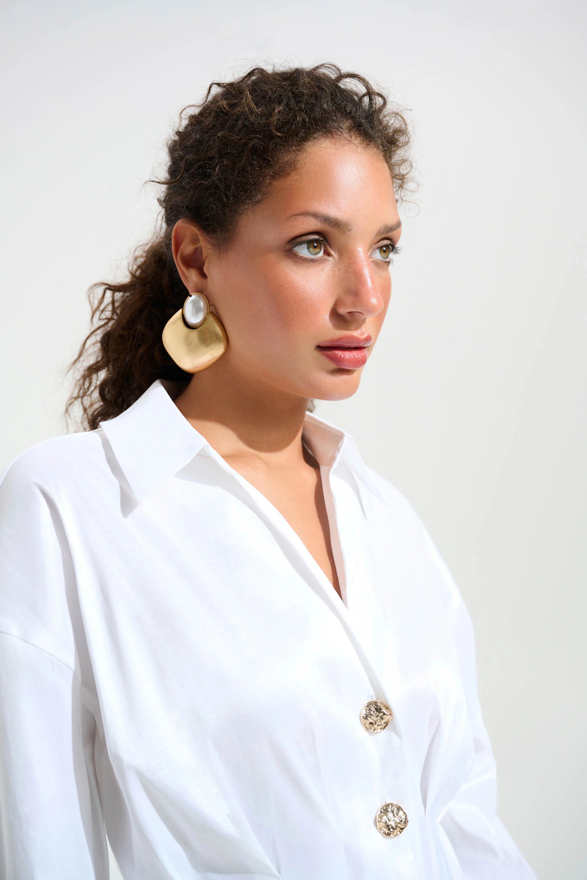 Taffeta Fit Flare Blouse
