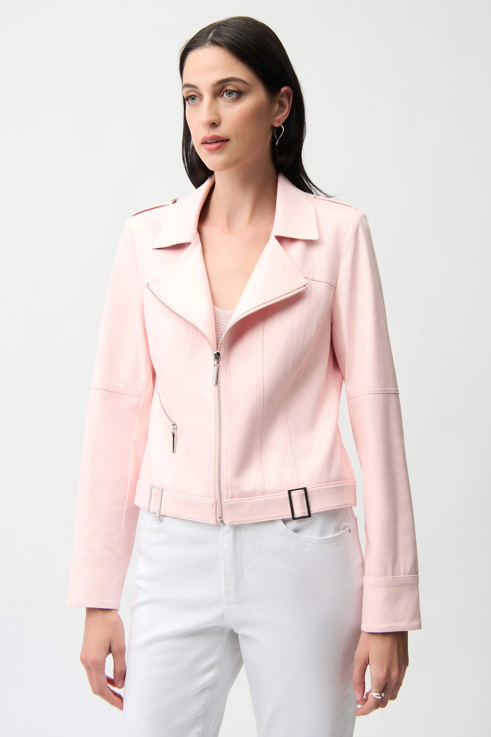 Foiled Faux Suede Jacket