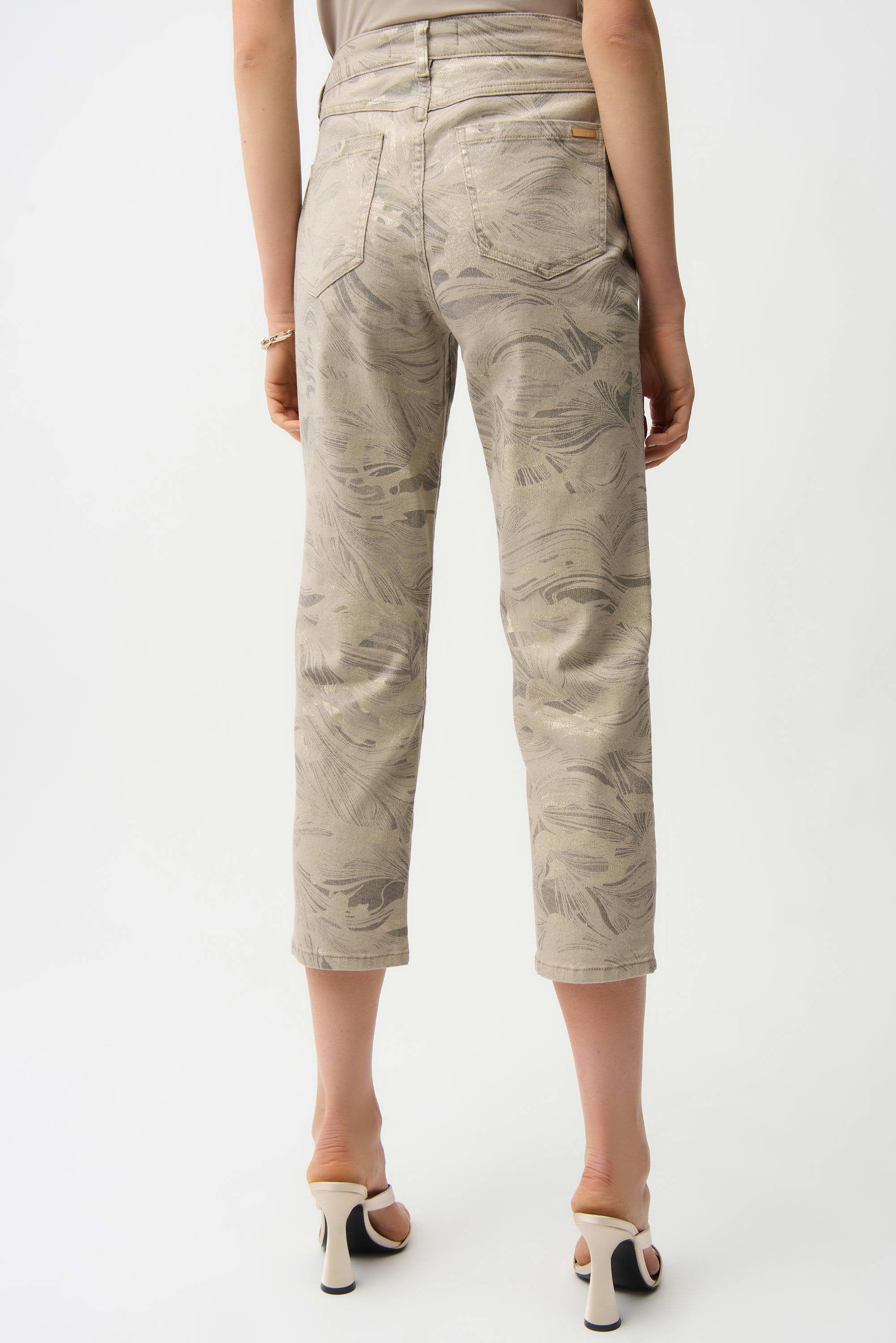 Abstract Metallic Slim Pants