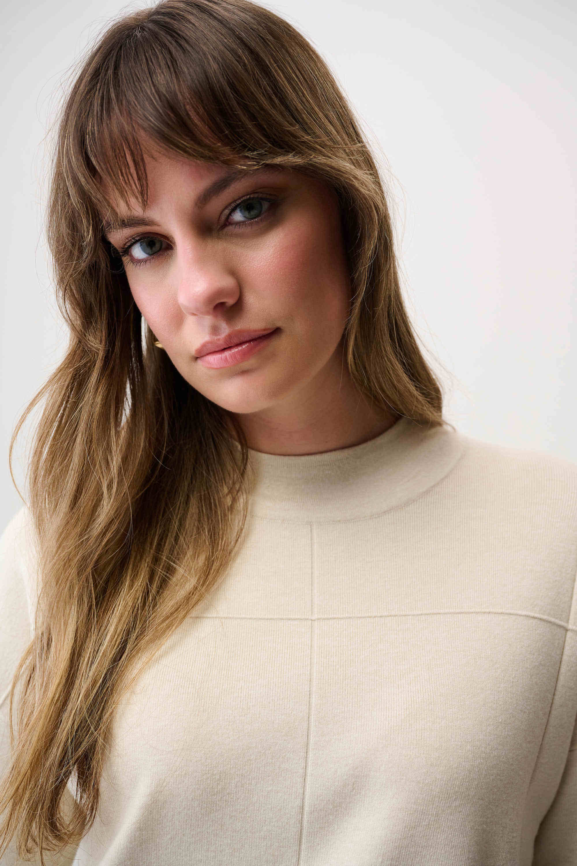 Mock Neck Jacquard Sweater