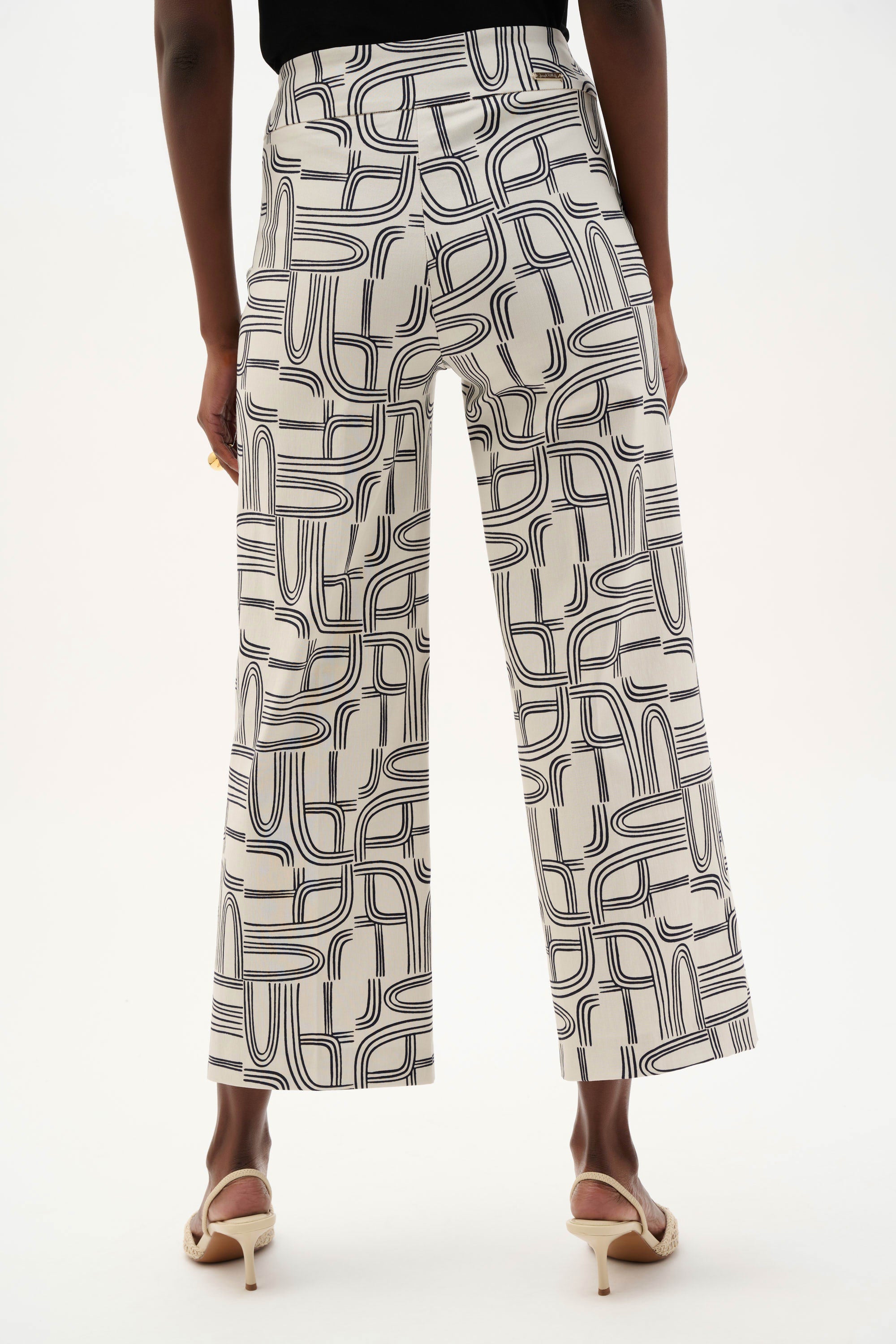 Geometric Print Pull-On Pants