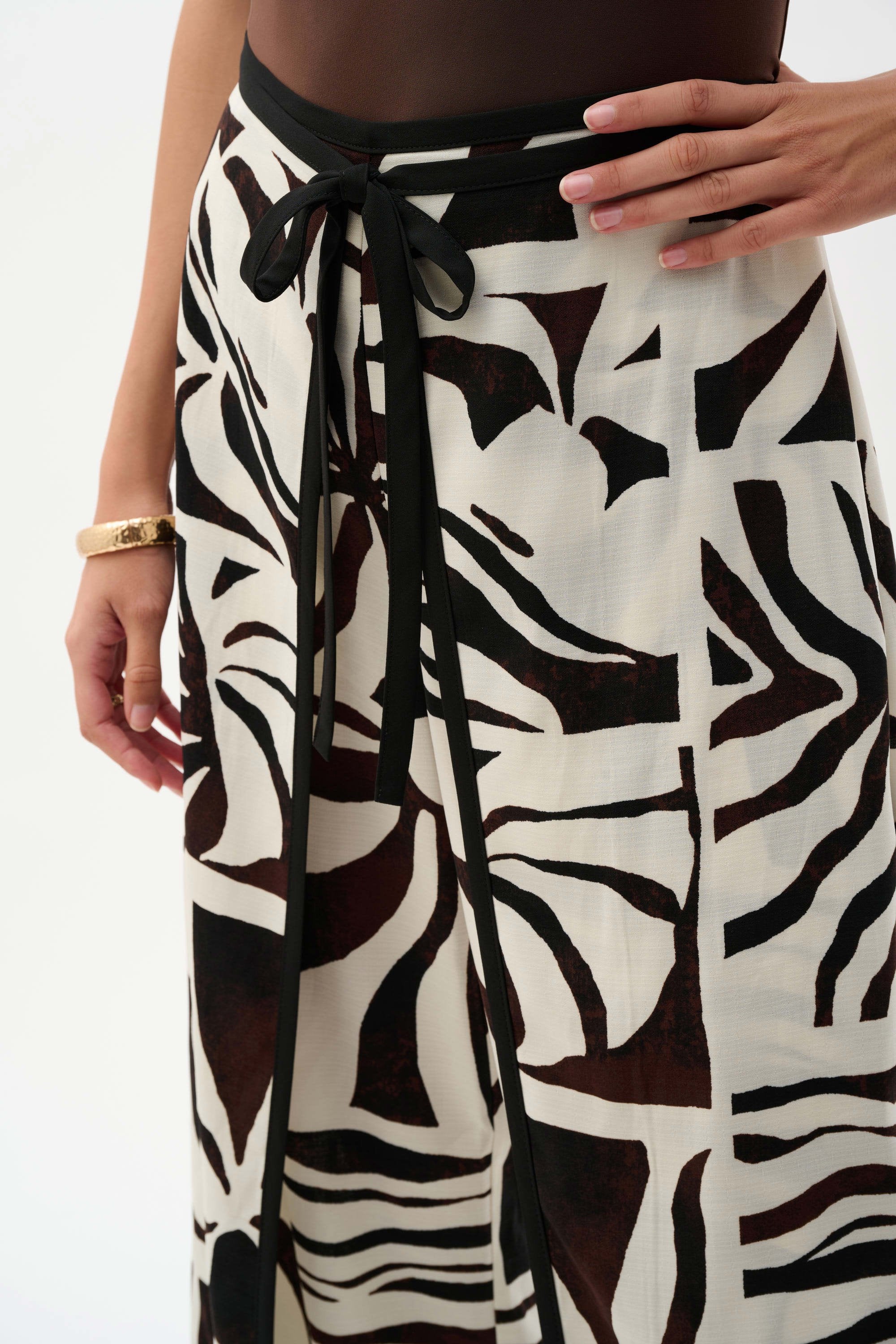 Tropical Gauze Tie-Front Pants