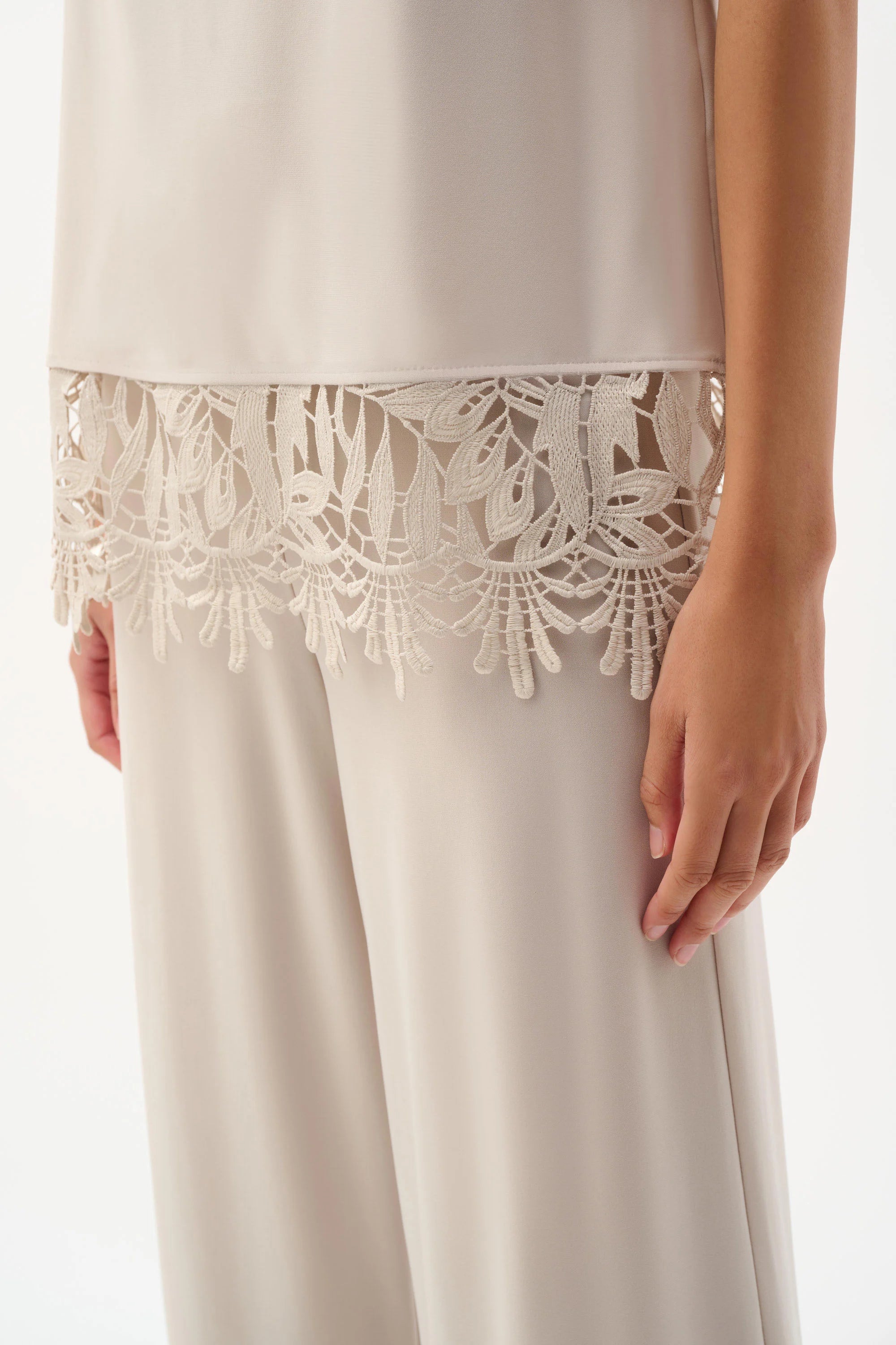Guipure Lace Hem Top