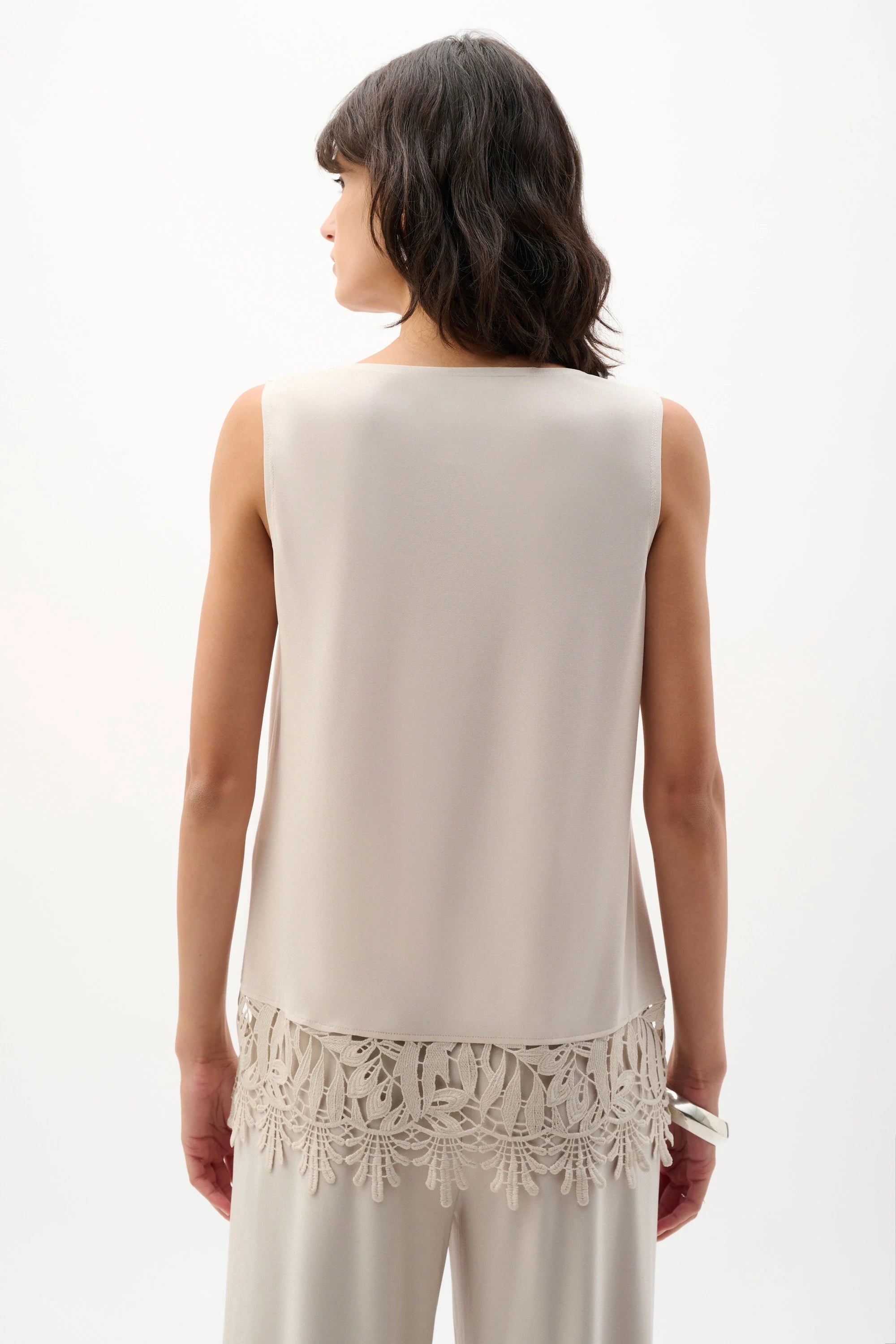 Guipure Lace Hem Top