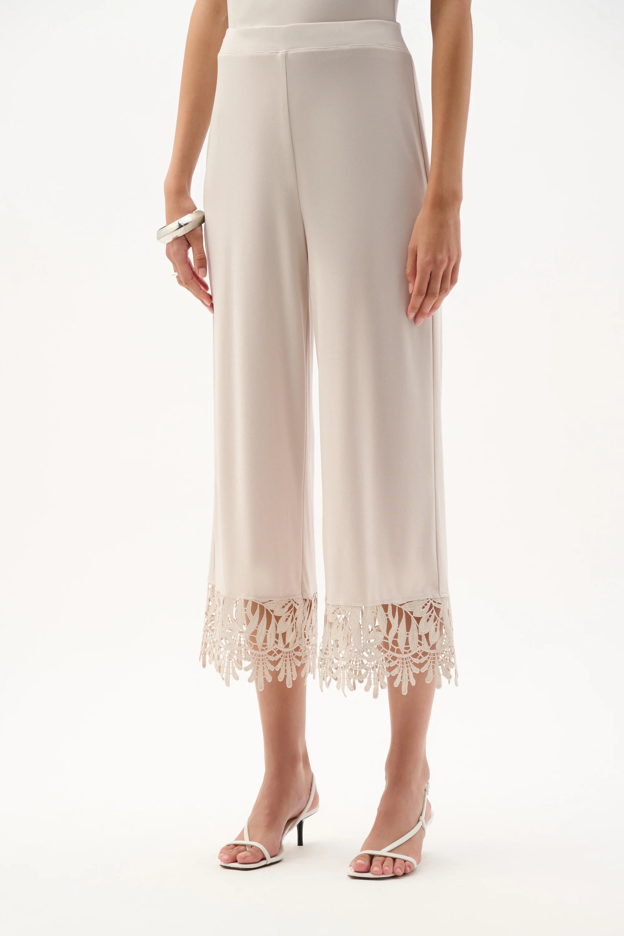 Guipure Lace Hem Culottes