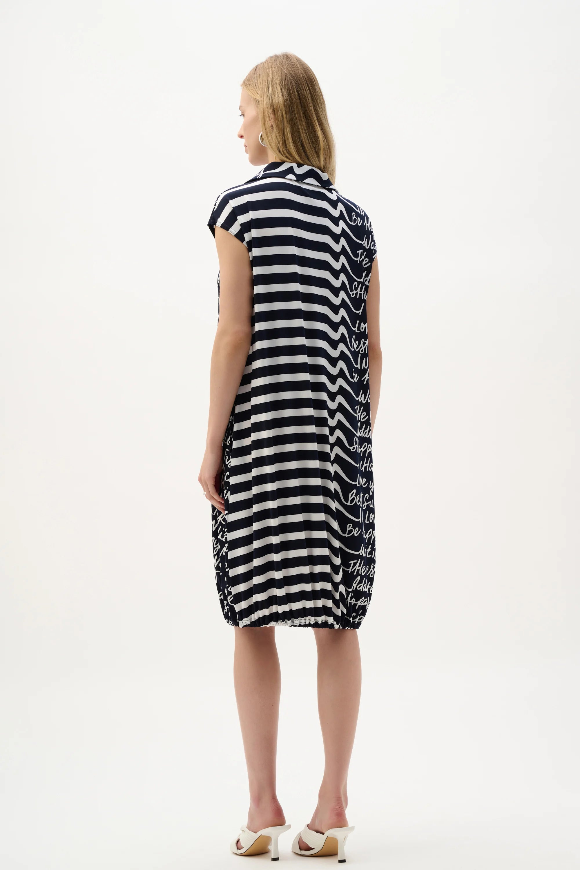 Silky Knit Conversational Print Cocoon Dress