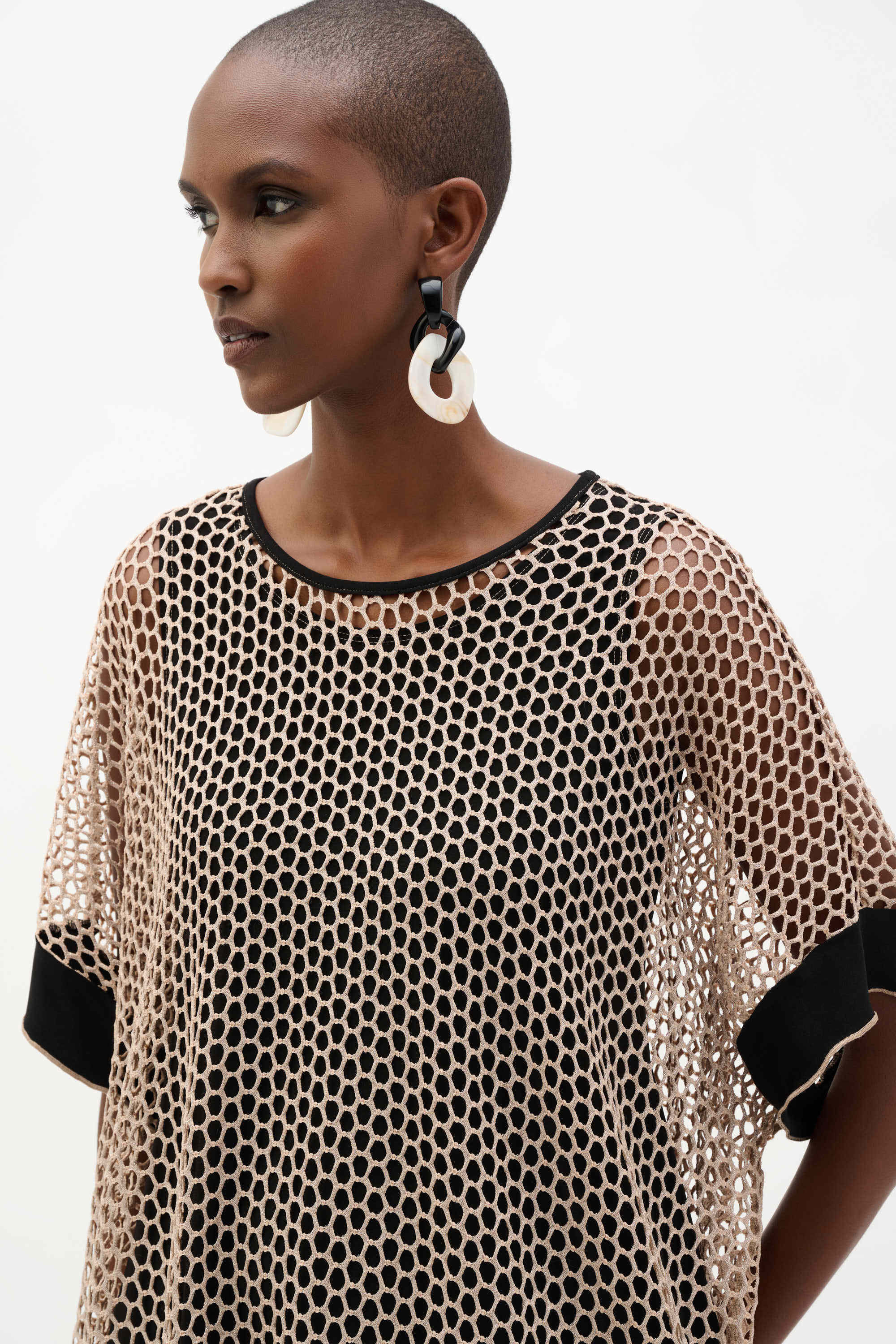 Lurex Mesh Trapeze Top
