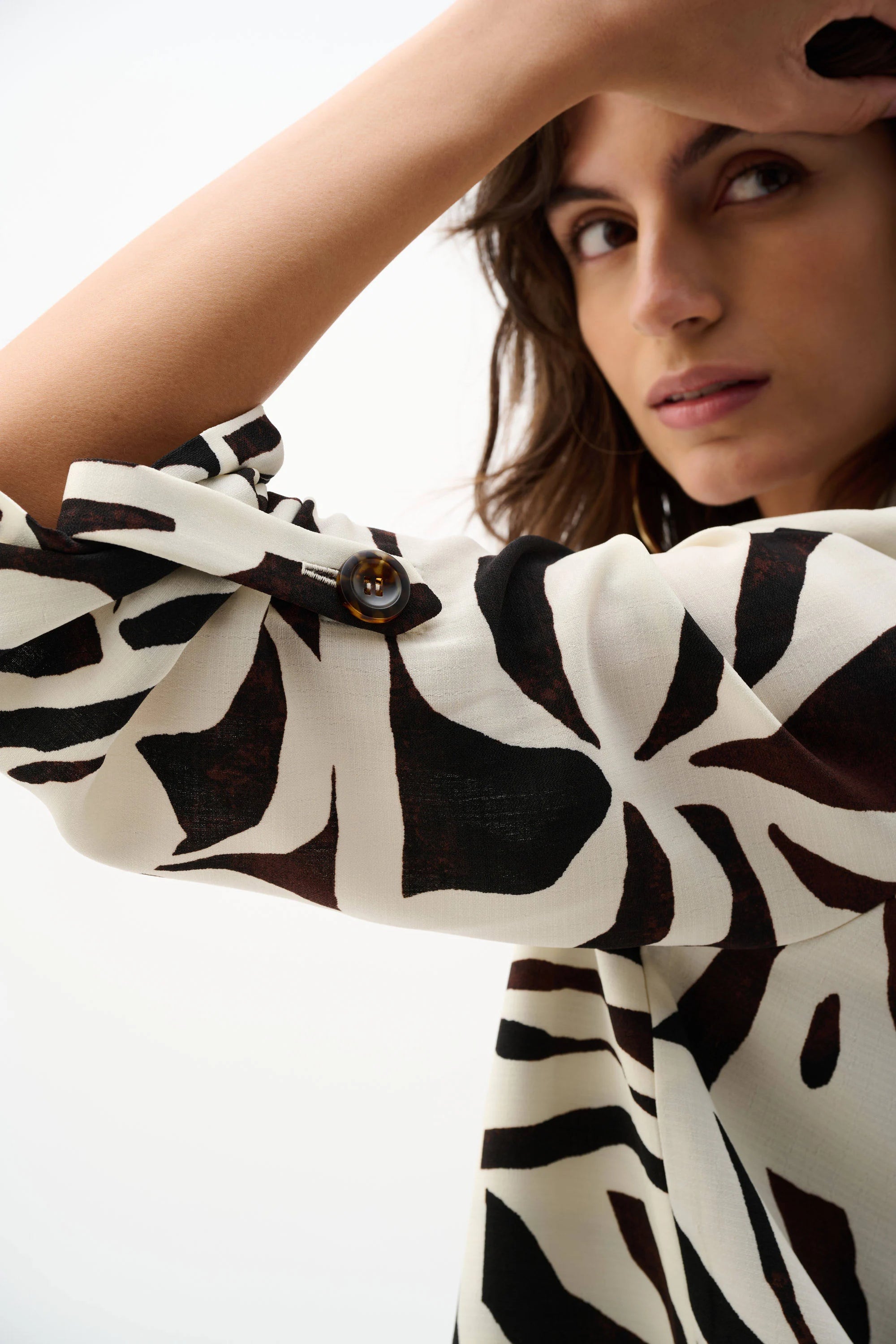 Tropical Print Boxy Blazer