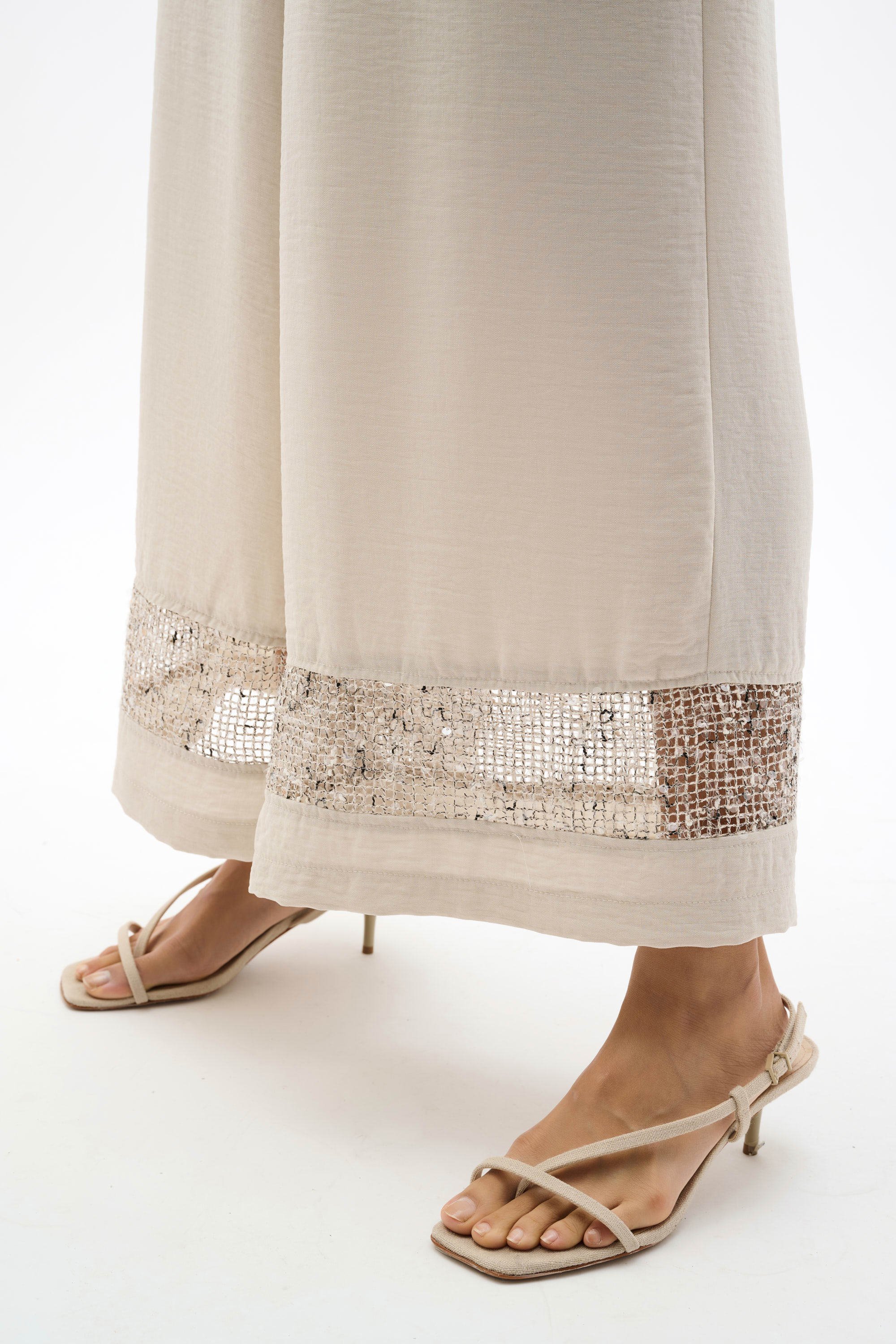 Sequined Wide Leg Pant